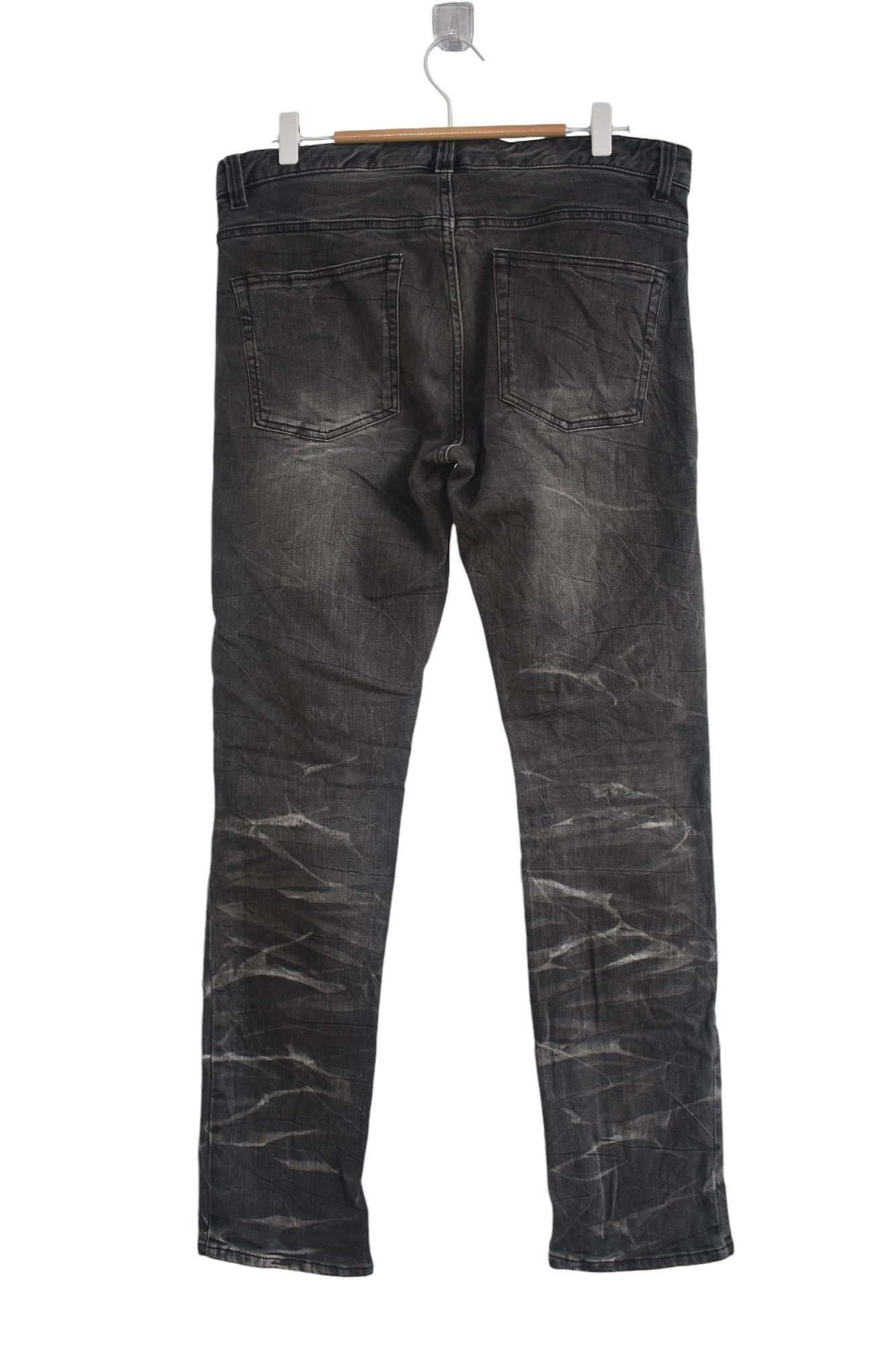 Japanese Brand × Vintage Wide Leg !! Avail Mode Japanese Distress Jeans W33 Size US 33 - 2 Thumbnail