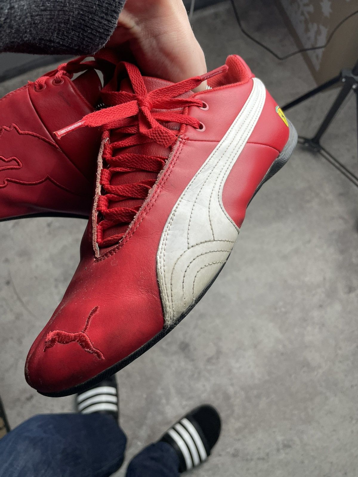 Puma Vintage Puma Ferrari Speedcat Leather Sneakers Trainers Size US 10.5 / EU 43-44 - 7 Thumbnail