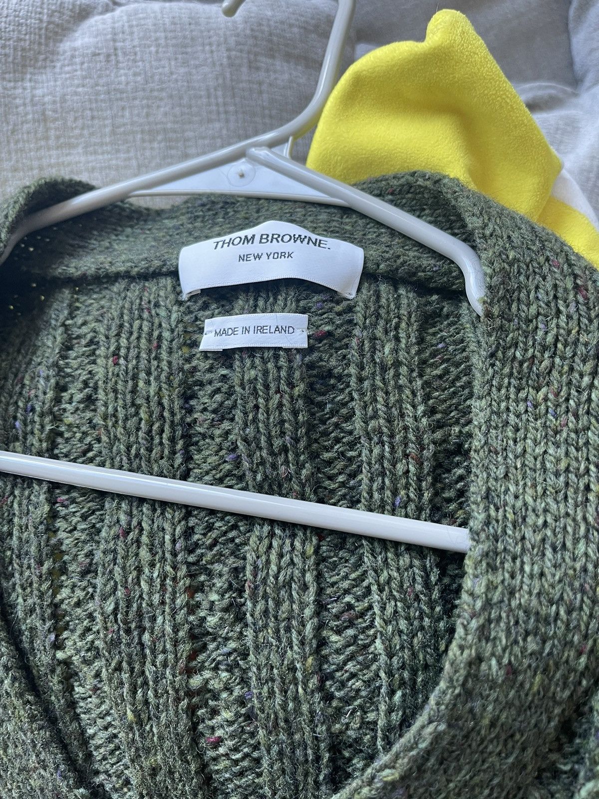 image of Thom Browne Green Cardigan, Men's (Size Medium)