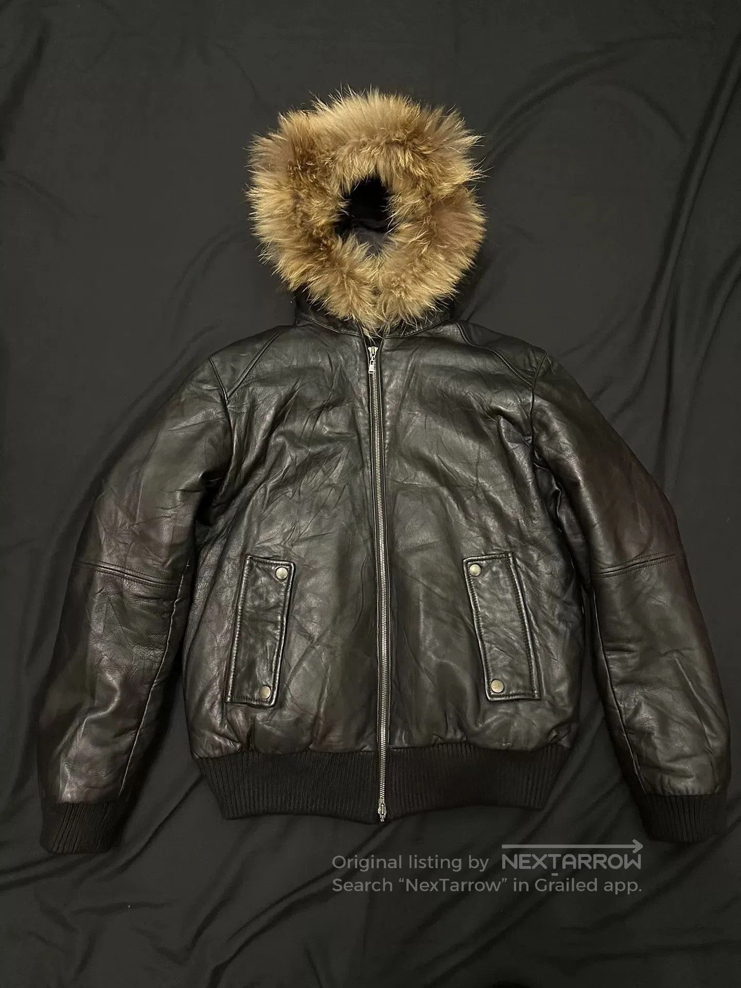 Vintage vintage black n2b bomber leather jacket. Size US L / EU 52-54 / 3 - 1 Thumbnail