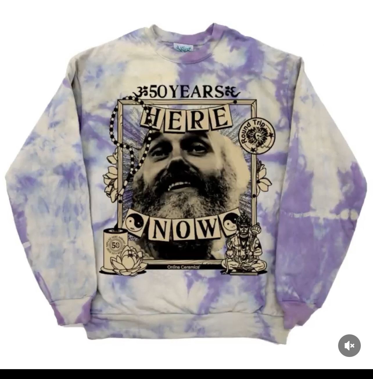 image of Online Ceramics X Baba Ram Das Sweater in Tie Dye, Men's (Size Large)