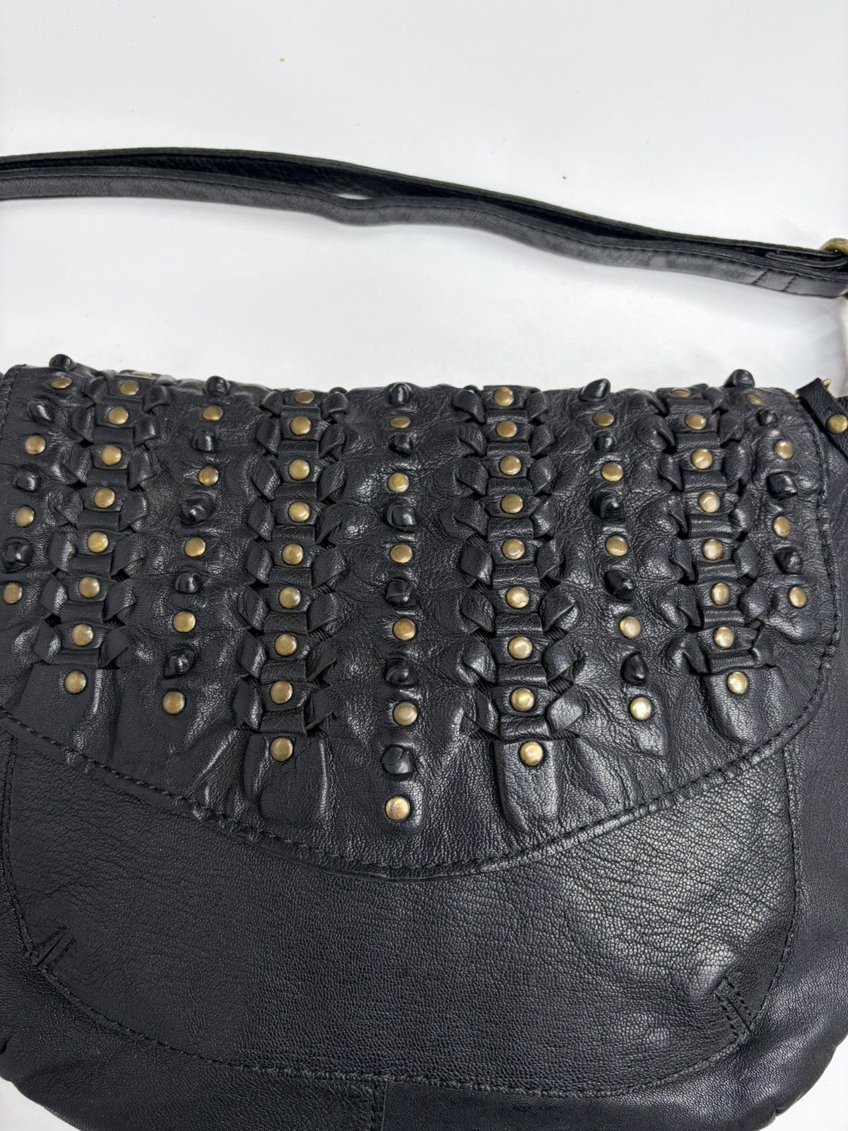 KMRii Vintage Studded Leather Shoulder Bag Y2K Punk Grunge Archive Size ONE SIZE - 5 Thumbnail