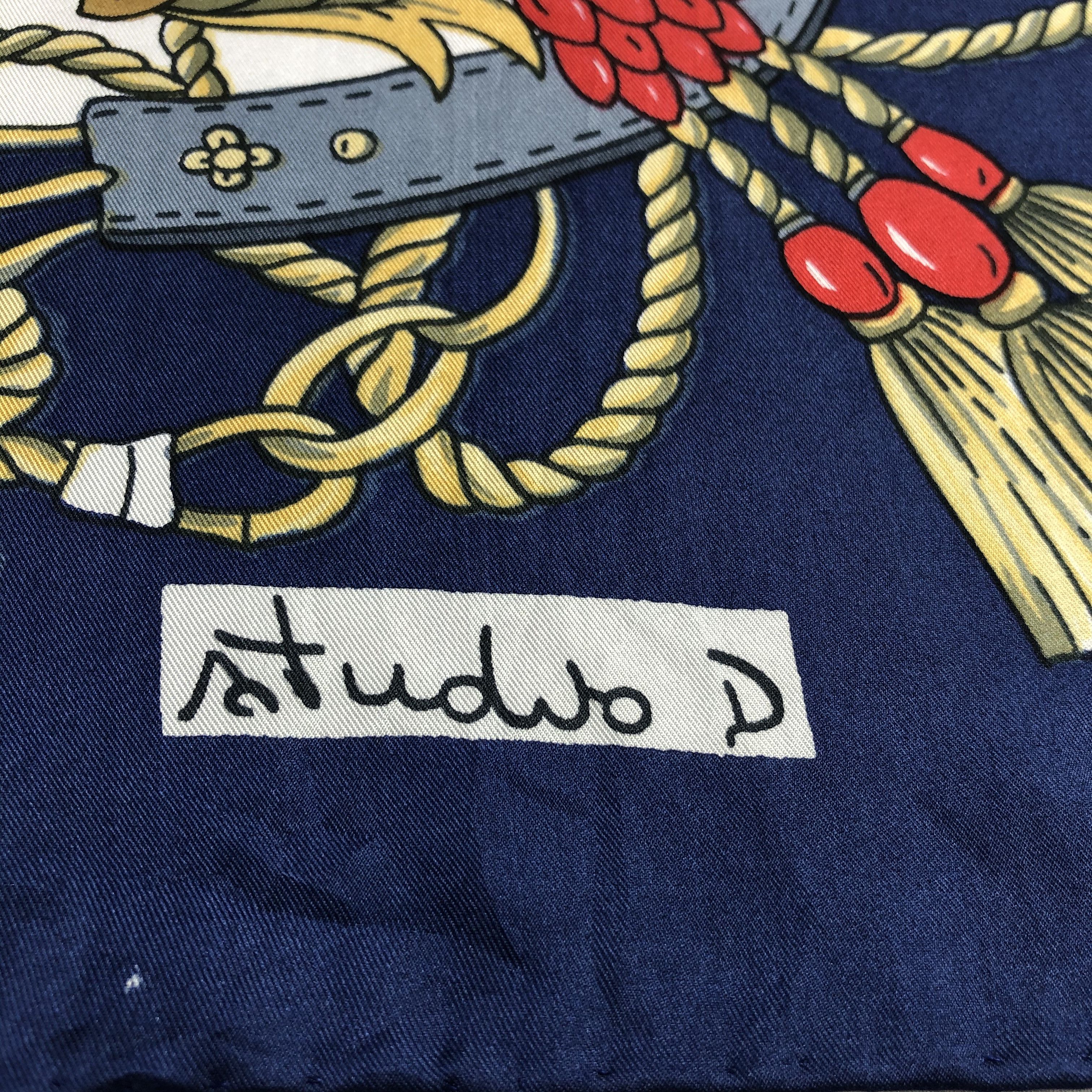 Vintage Vintage Studio D Luxury Design Silk Scarf M336 Size ONE SIZE - 3 Thumbnail