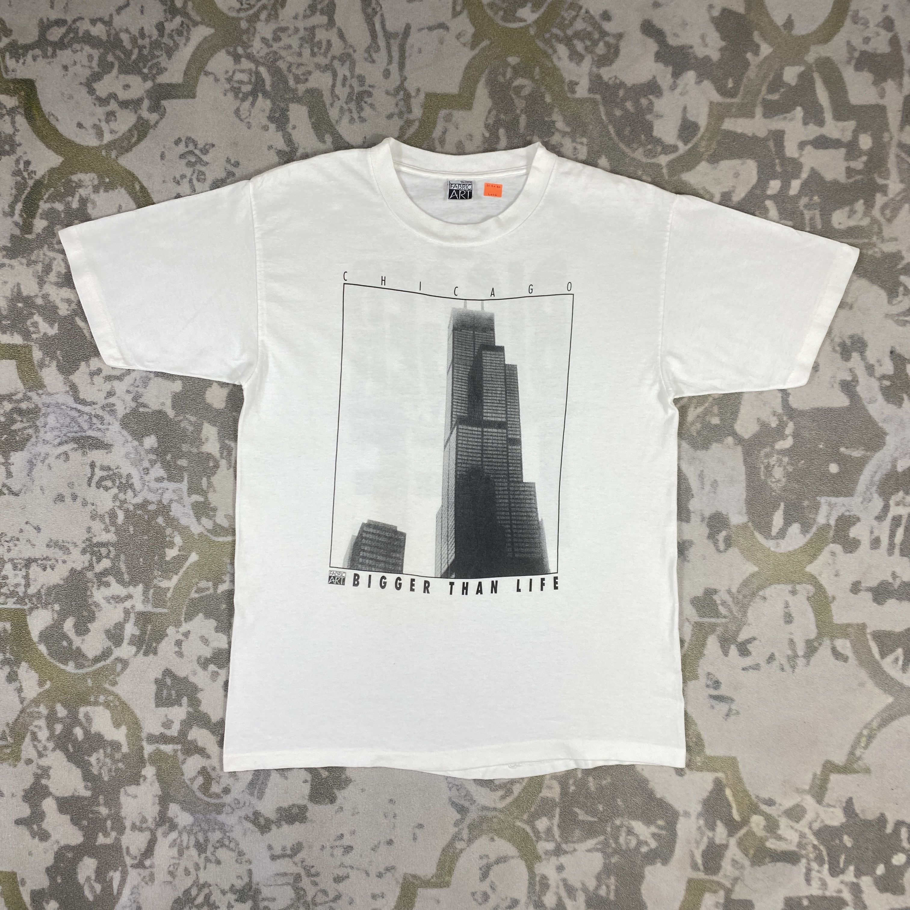 image of Vintage Chicago Bigger Than Life T-Shirt - L026 in White, Men's (Size Medium)