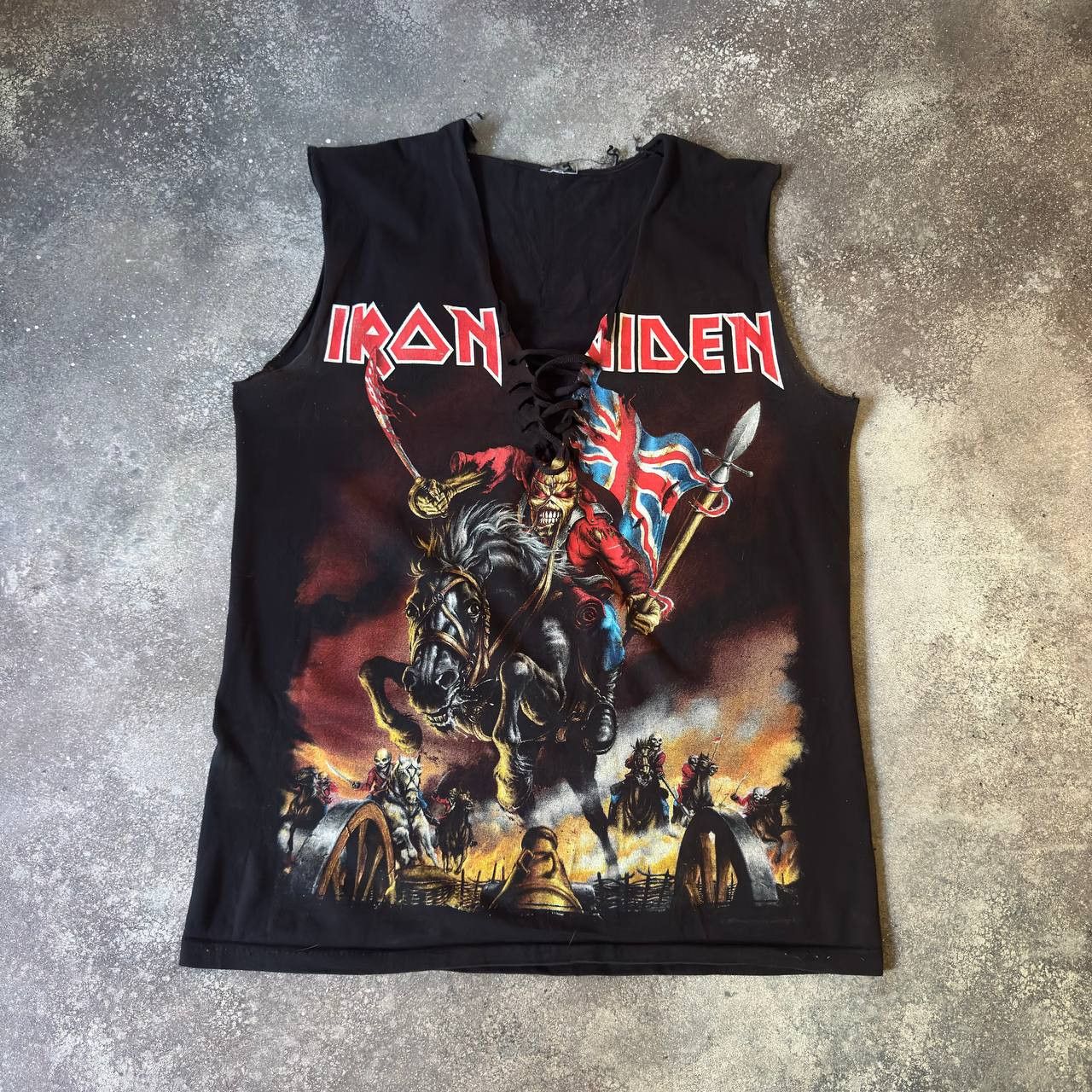 Band Tees × Iron Maiden Iron Maiden Vintage Tour Distressed Tank Top Size US M / EU 48-50 / 2 - 1 Thumbnail