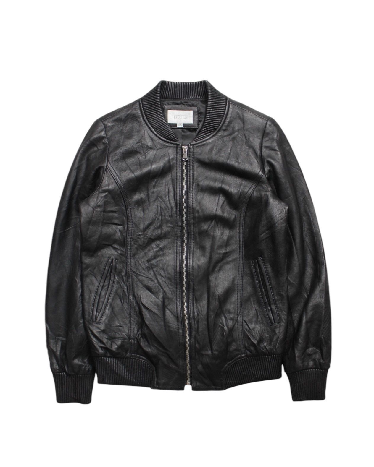 Vintage SS2021 HASSTIGE LAMBSKINS LEATHER BOMBER JACKET Size M / US 6-8 / IT 42-44 - 1 Thumbnail