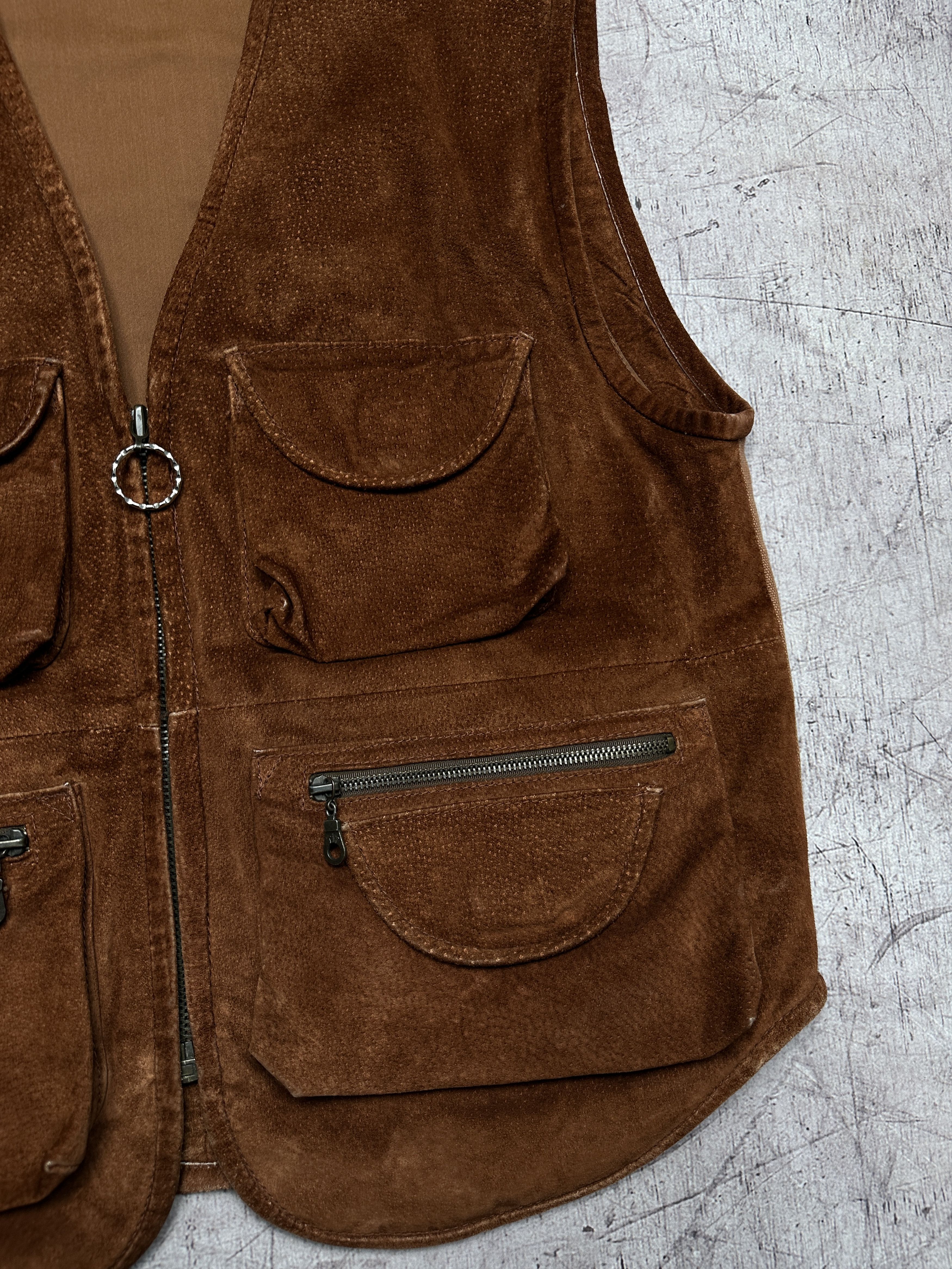 Genuine Leather Genuine Leather Vintage Mens Multi Pockets Vest Size US M / EU 48-50 / 2 - 5 Thumbnail