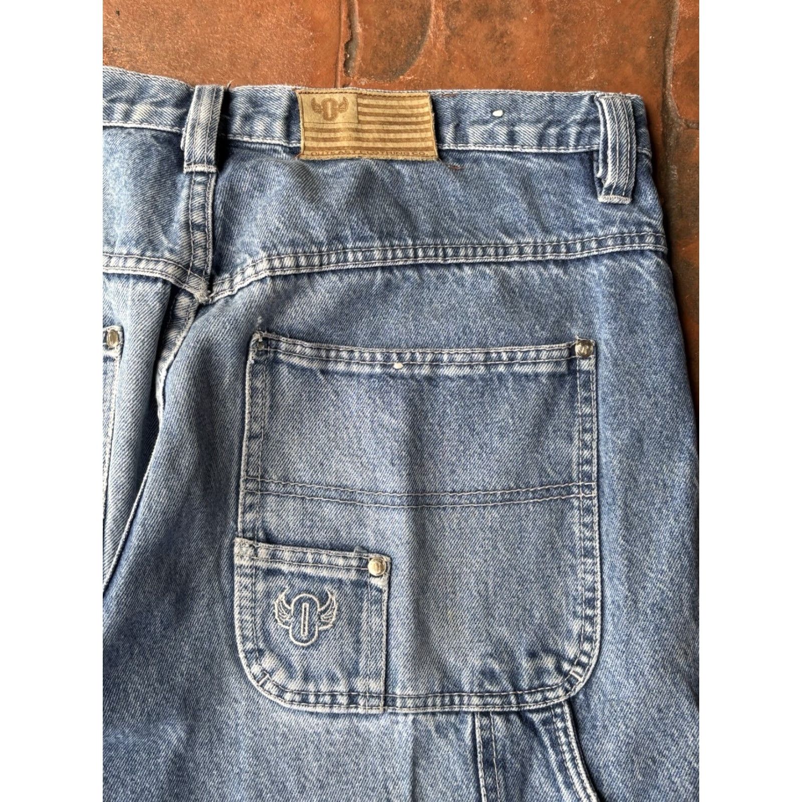 Vintage VINTAGE Outkast Jeans Carpenter Relaxed Baggy 38x34 Denim 5-Pocket Distressed Hip Hop Grunge Wide Leg Mens Jeans Size US 38 / EU 54 - 5 Thumbnail