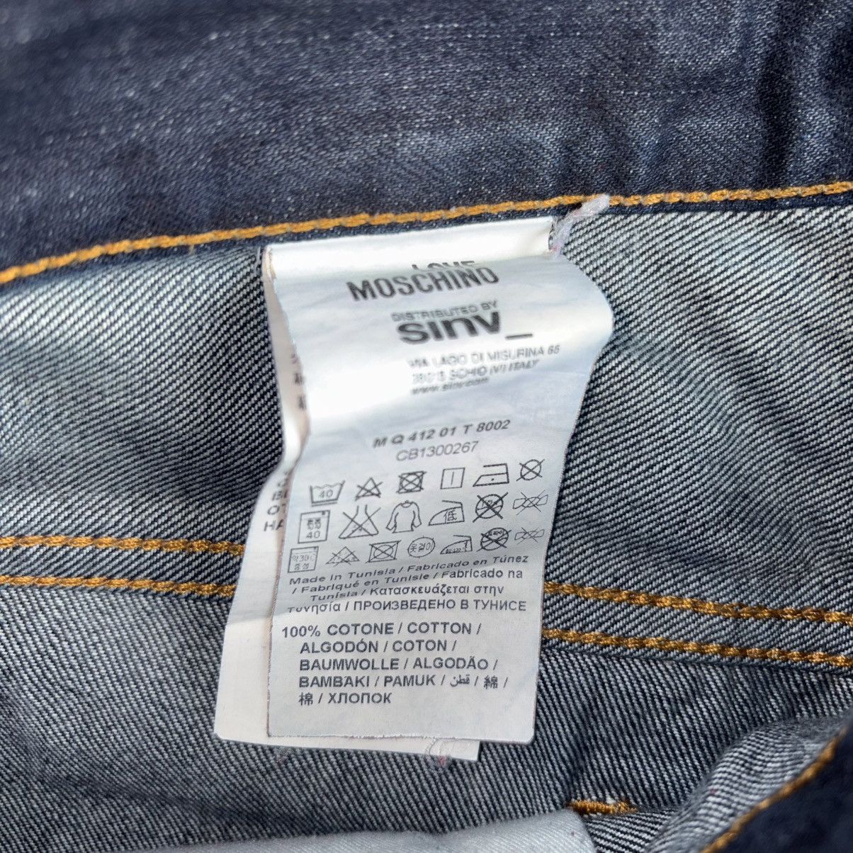 Moschino Love Moschino Selvedge Men’s Dark Blue Slim Fit Denim Jeans Size US 33 - 4 Thumbnail