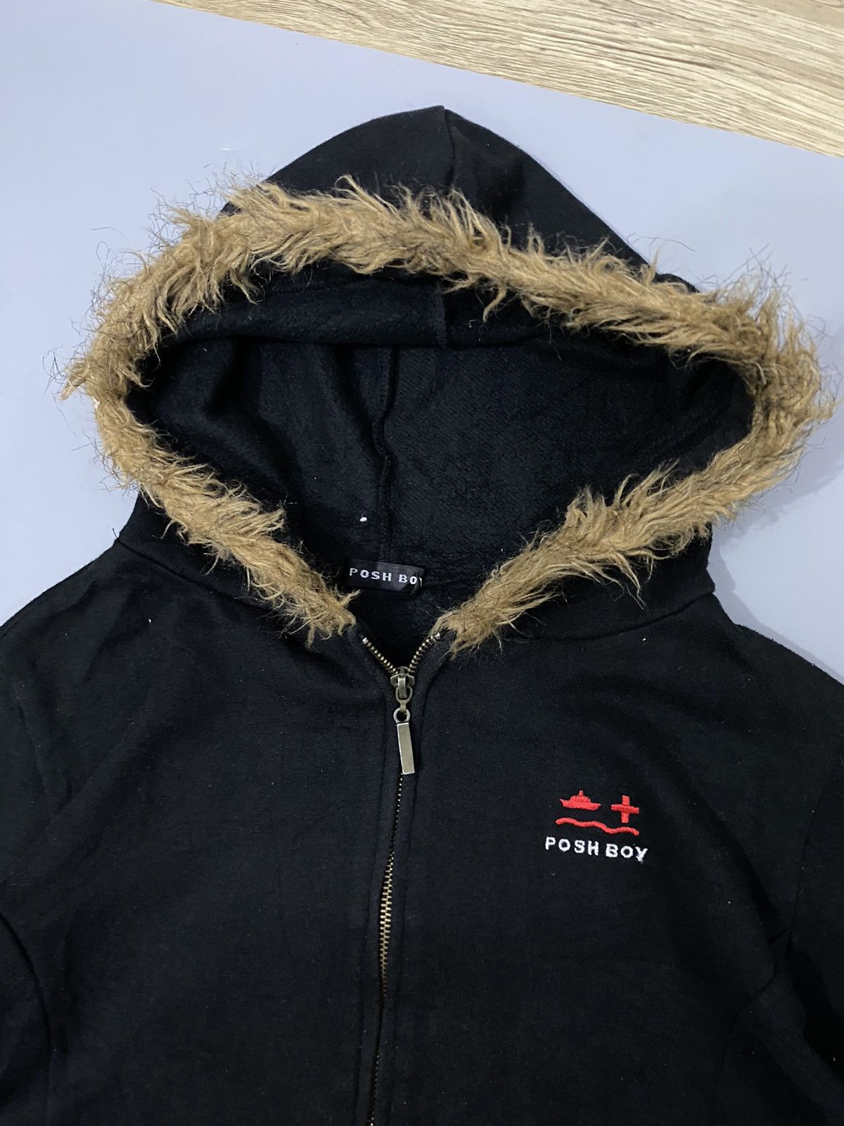 If Six Was Nine × Japanese Brand × Le Grande Bleu (L.G.B.) 💥Japan💥Poshboy Faux Fur Hoodie Zip Lgb ifsix Style Size US M / EU 48-50 / 2 - 7 Thumbnail