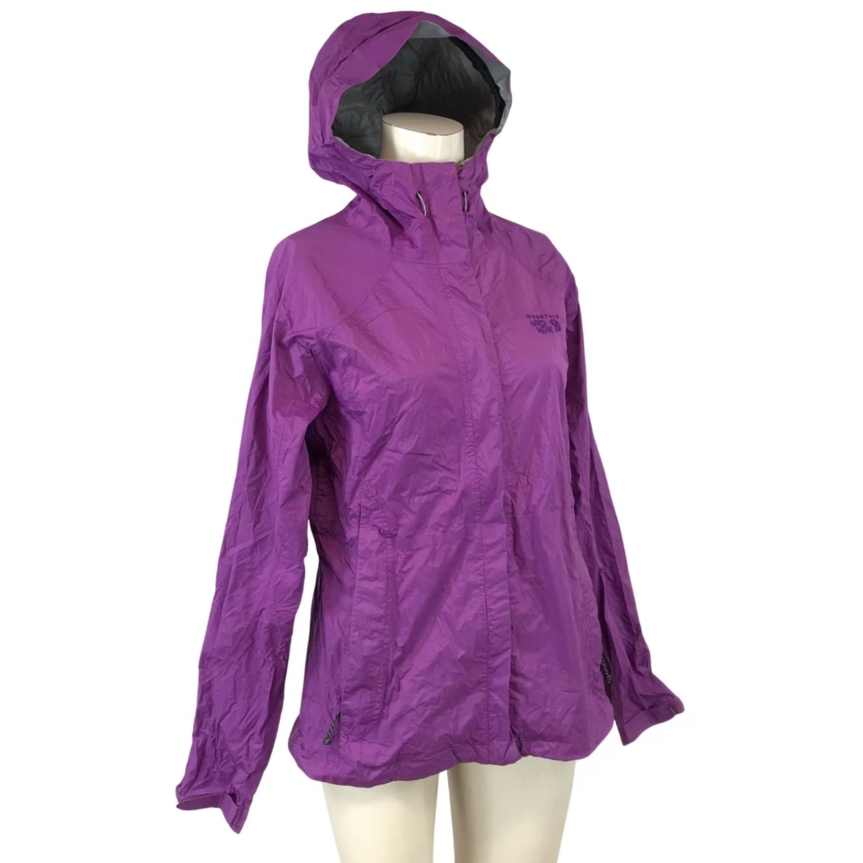 Mountain Hardwear VINTAGE Mountain Hardwear Womens Medium Purple DryQ Hooded Jacket Coat Size M / US 6-8 / IT 42-44 - 2 Thumbnail