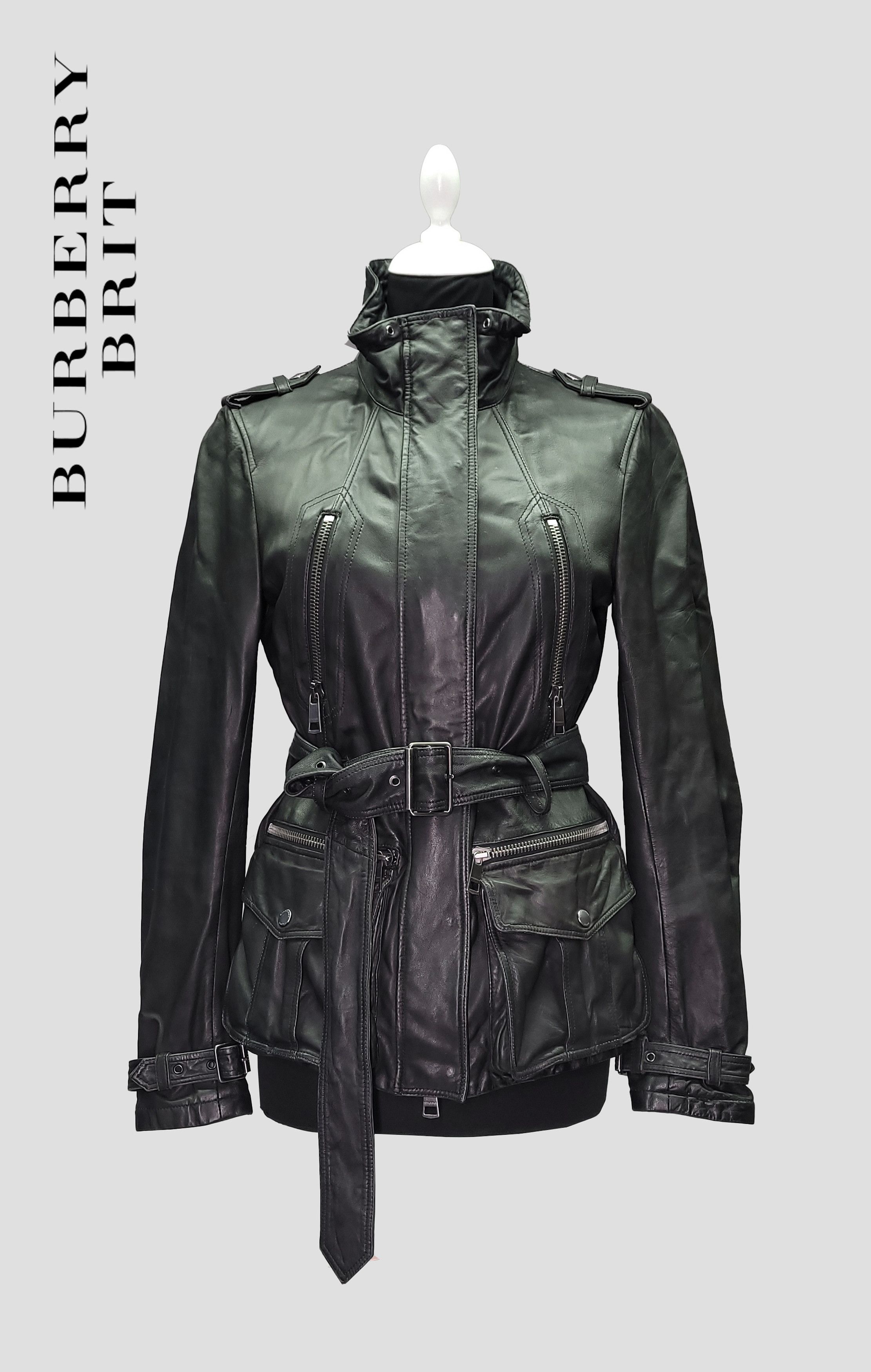 Burberry Burberry Brit _ Italy _ Biker_ Lambskin _ Field Jacket Size M / US 6-8 / IT 42-44 - 1 Thumbnail