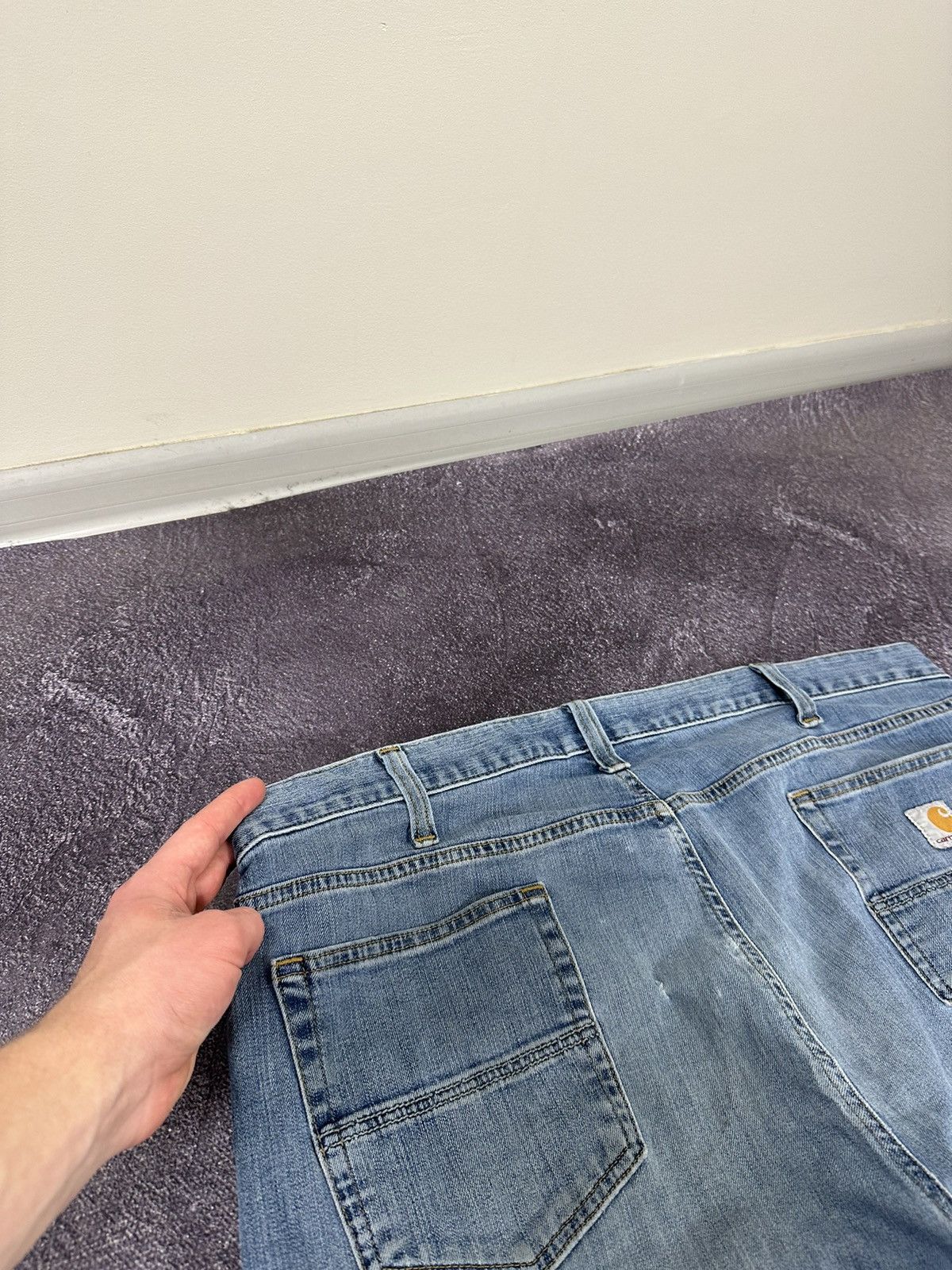 Carhartt Vintage Carhartt Faded Denim USA Baggy Hype Opium Work Jeans Size US 40 / EU 56 - 8 Thumbnail