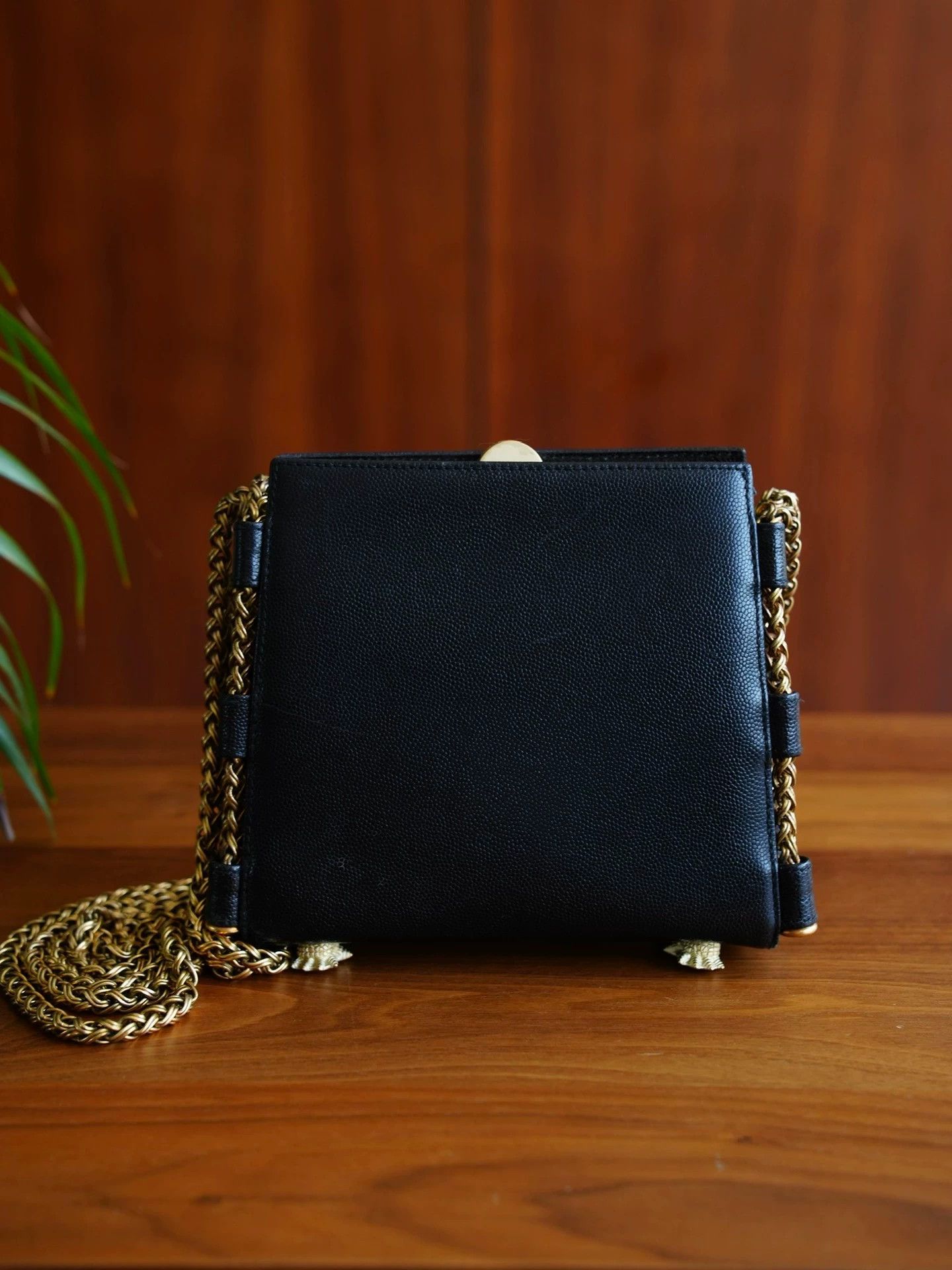 Other BKC Vintage Black Gold Leather Croc Woven Chain Crossbody Size ONE SIZE - 2 Thumbnail