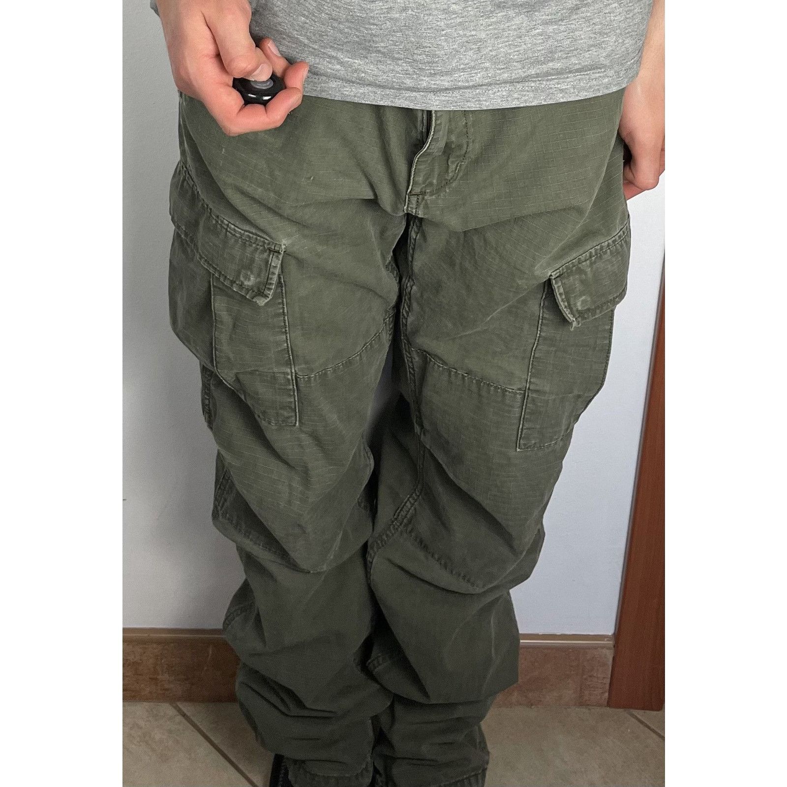 Carhartt Carhartt Men's Olive Green Cotton Cargo Aviation Pant 31x34 Size US 31 - 2 Thumbnail
