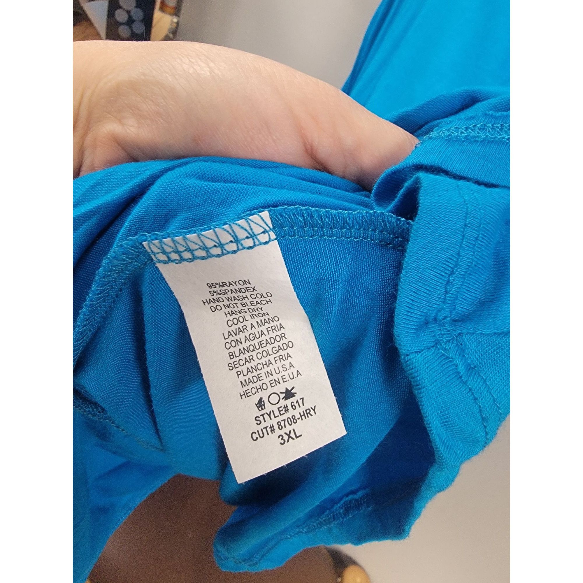 Other Womens 3XL Blue Short Sleeve Tunic Top With Pockets Size 3XL / US 20-22 - 2 Thumbnail
