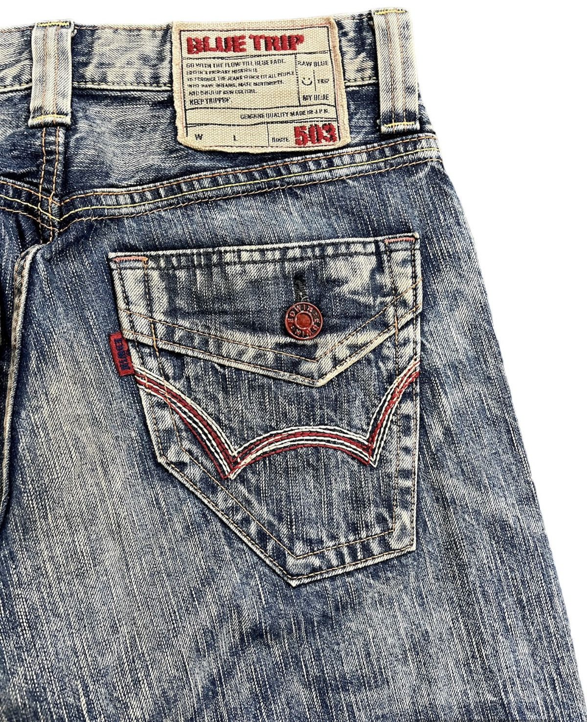 Edwin × Vintage VINTAGE EDWIN 503 MI JAPAN LIMITED DESIGN SIZE 30X30 Size US 30 / EU 46 - 16 Thumbnail