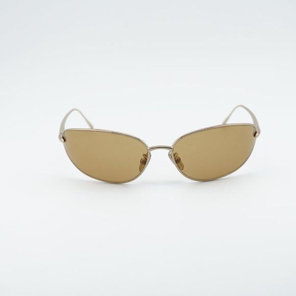 Loewe Loewe LW40164U 32E Sunglasses Shiny Gold Oval Frame, Brown Size ONE SIZE - 3 Thumbnail