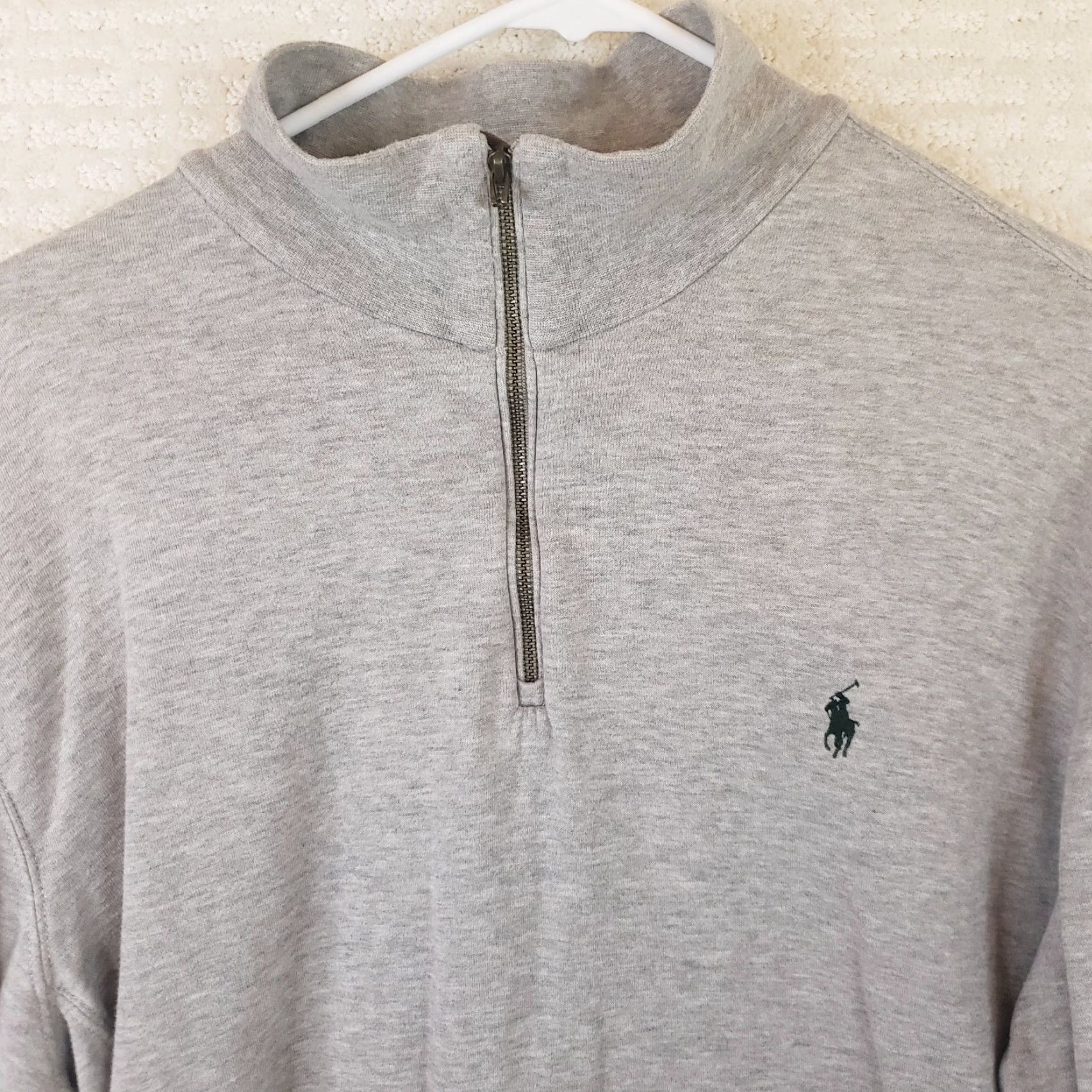 Polo Ralph Lauren Polo Ralph Lauren Pullover Shirt Men L Gray Quarter Zip Lightweight Mock Neck Logo 1/4 Zip Casual Outdoor Preppy Size US L / EU 52-54 / 3 - 3 Thumbnail