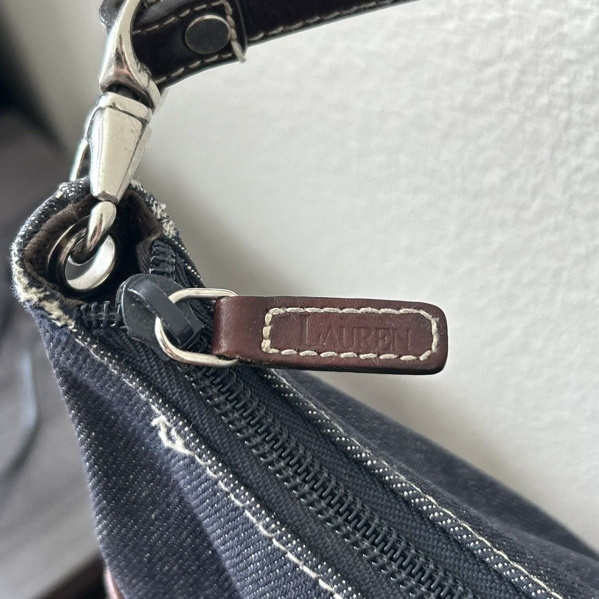 Lauren Ralph Lauren Vintage Lauren by Ralph Lauren Denim Shoulder Purse Size ONE SIZE - 3 Thumbnail