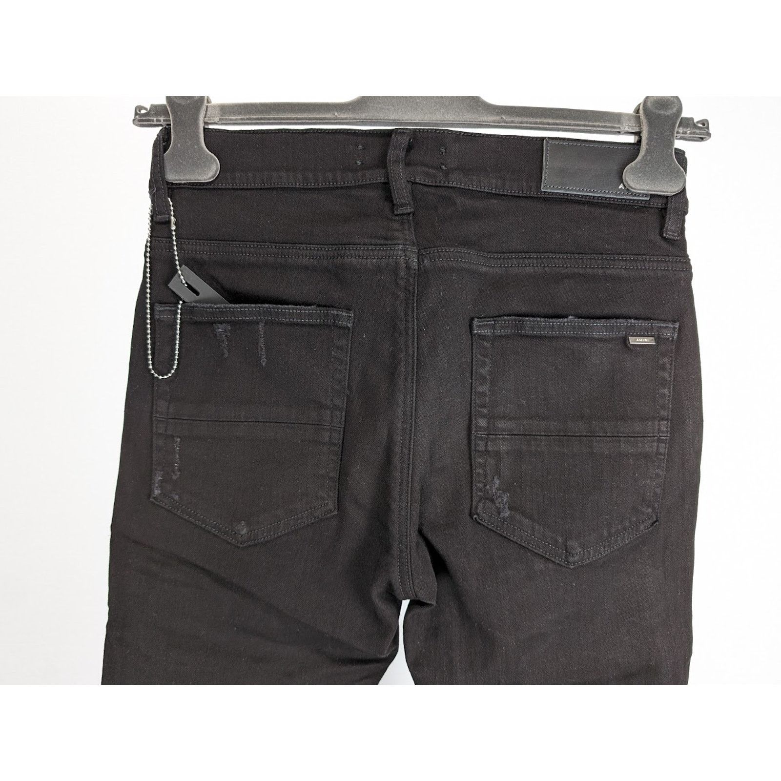 Amiri o1rshd1 Leather Thrasher Jeans in Black Size US 40 / EU 56 - 18 Thumbnail