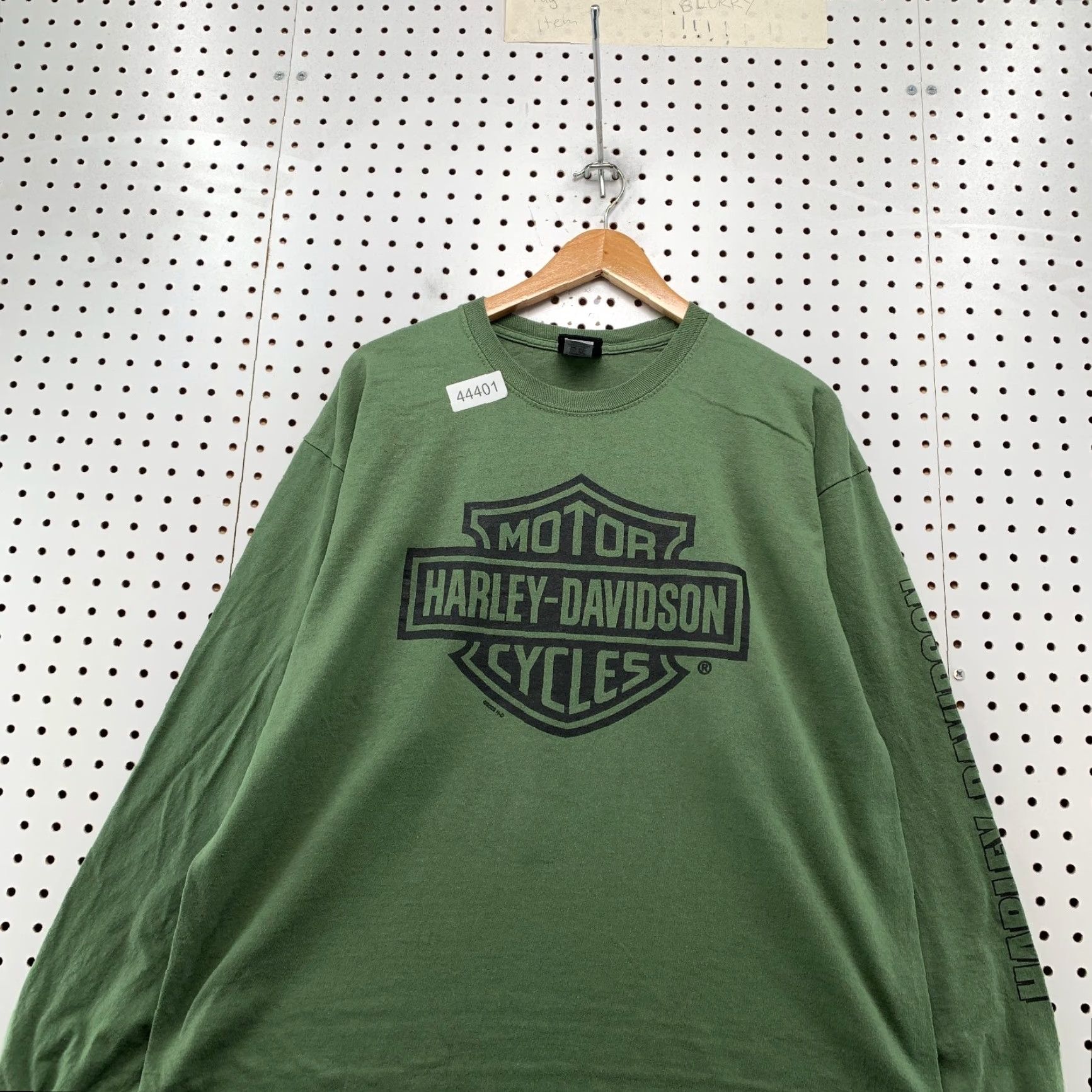 Harley Davidson VINTAGE Harley-Davidson Motorycle Shirt Mens XL Green Long Sleeve Shirt Size US XL / EU 56 / 4 - 3 Thumbnail