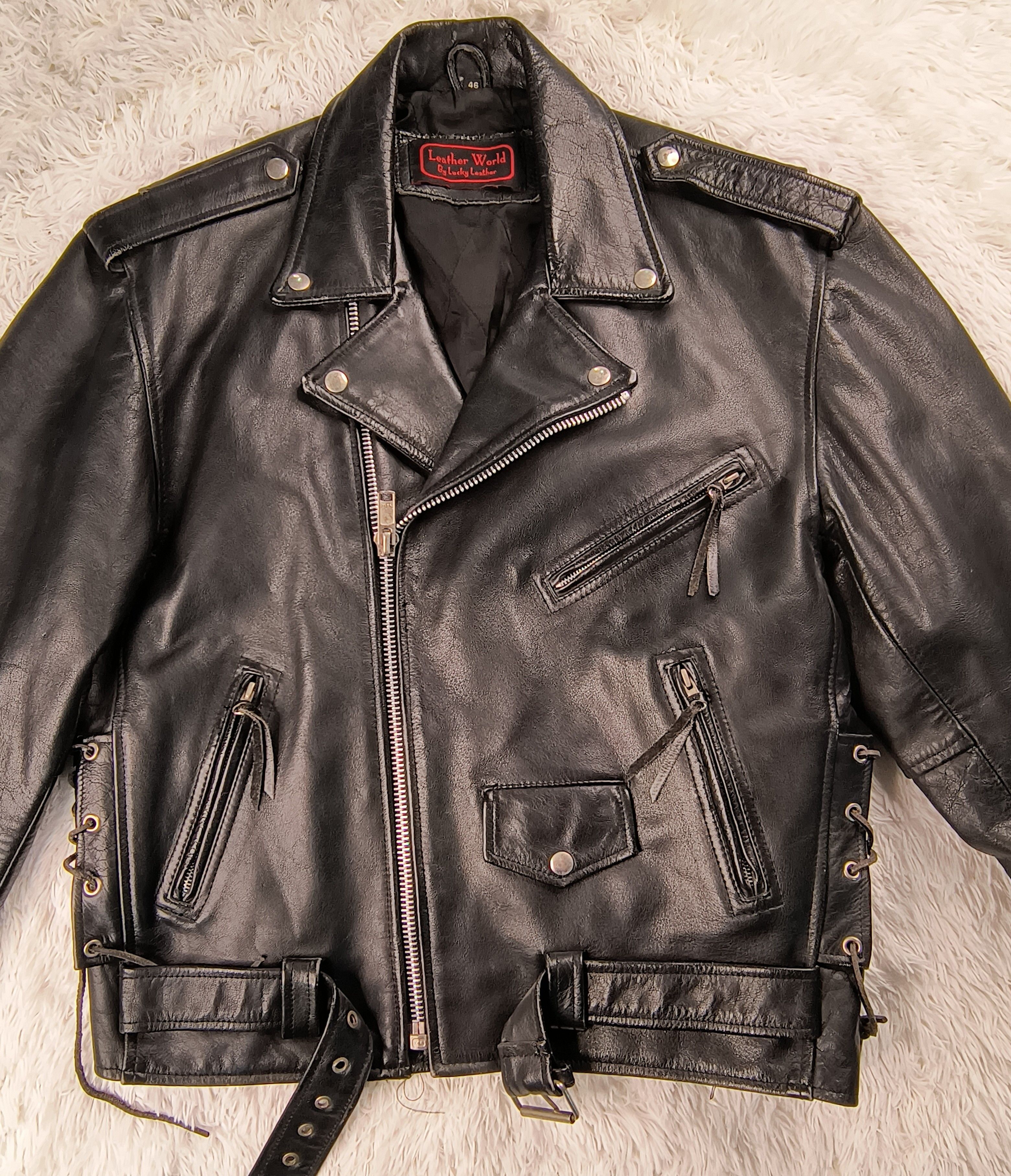 Vintage Vintage Lucky leather jacket Size US M / EU 48-50 / 2 - 1 Thumbnail