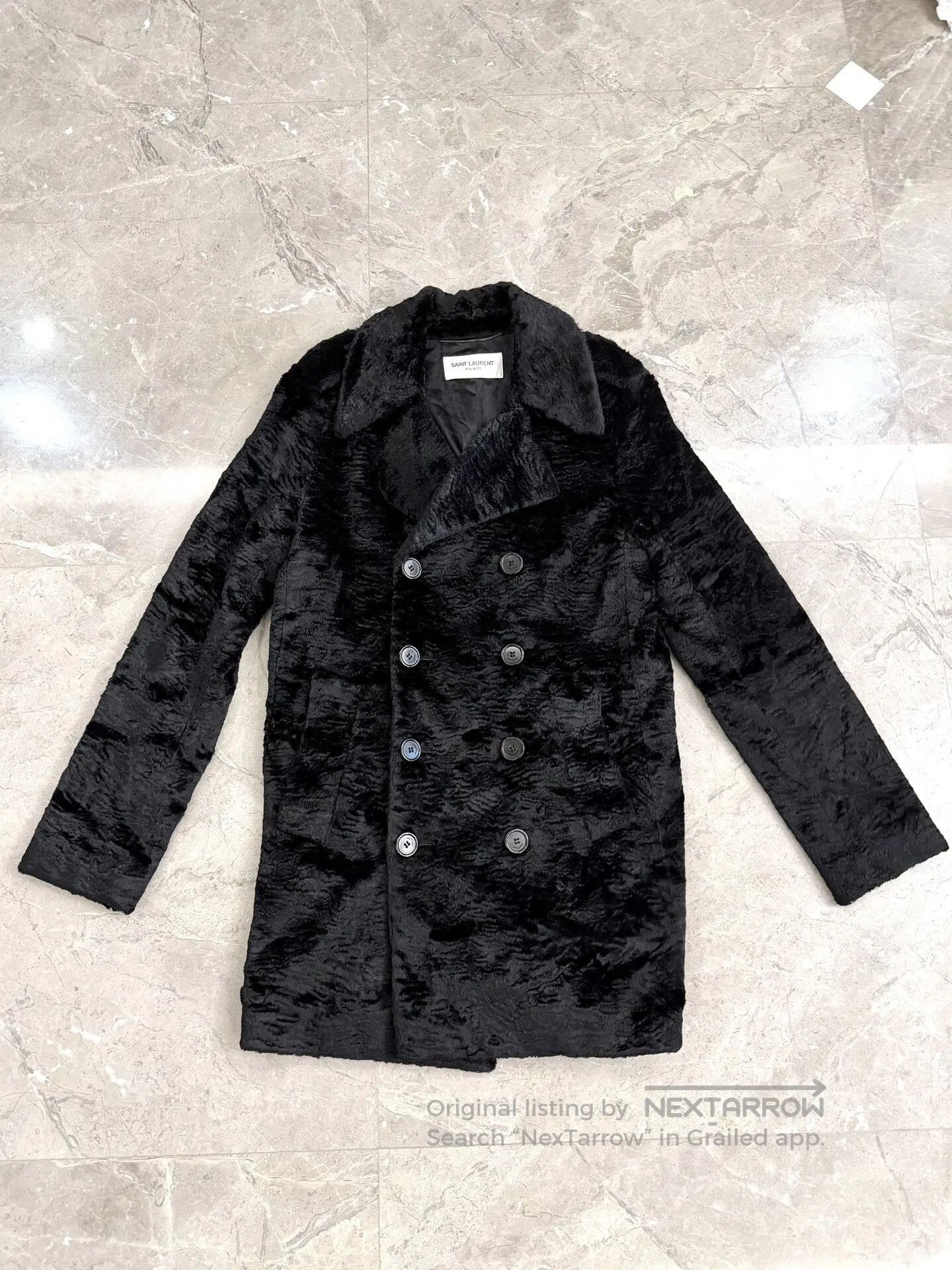 Saint Laurent Paris Saint Laurent Black Faux Fur Coat. Size US M / EU 48-50 / 2 - 1 Thumbnail