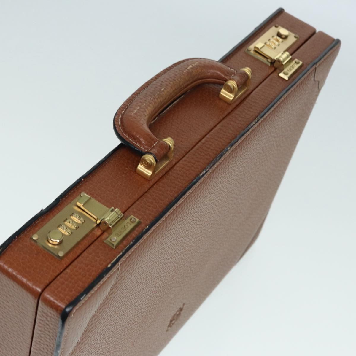 Loewe LOEWE Anagram Attache Case Trunk Leather Brown Gold Size ONE SIZE - 6 Thumbnail