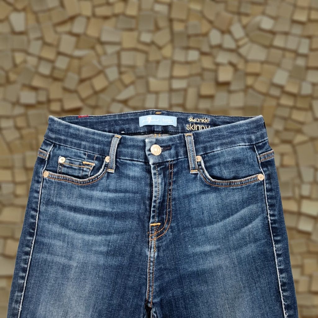 7 For All Mankind 7 For All Mankind Jeans Womens 26 Blue W26 L32 The Ankle Skinny Stretch Bair Echo Size 26" / US 2 / IT 38 - 1 Thumbnail