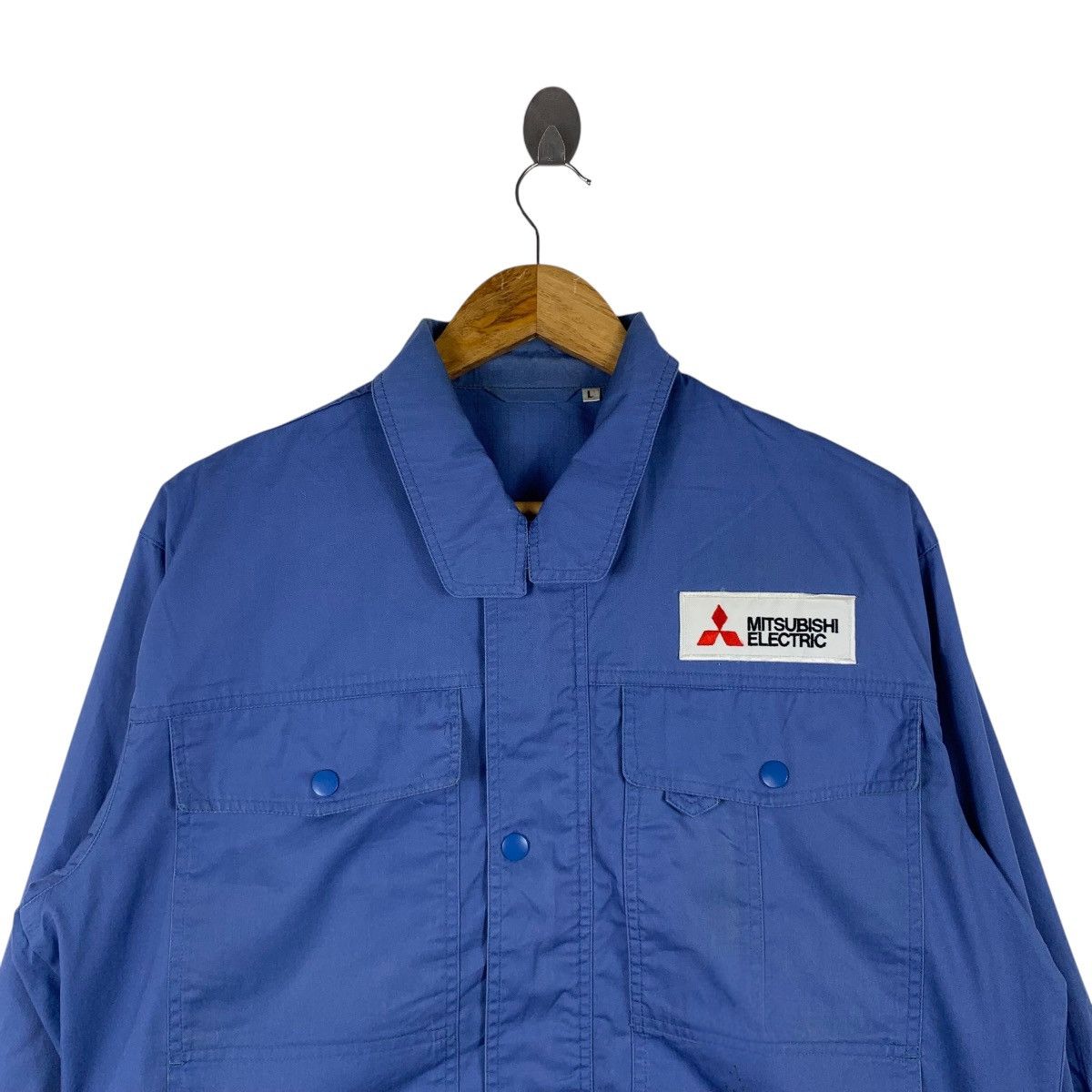 Vintage Vintage MITSUBISHI ELECTRIC Japanese Brand Worker Shirts Size US L / EU 52-54 / 3 - 3 Thumbnail