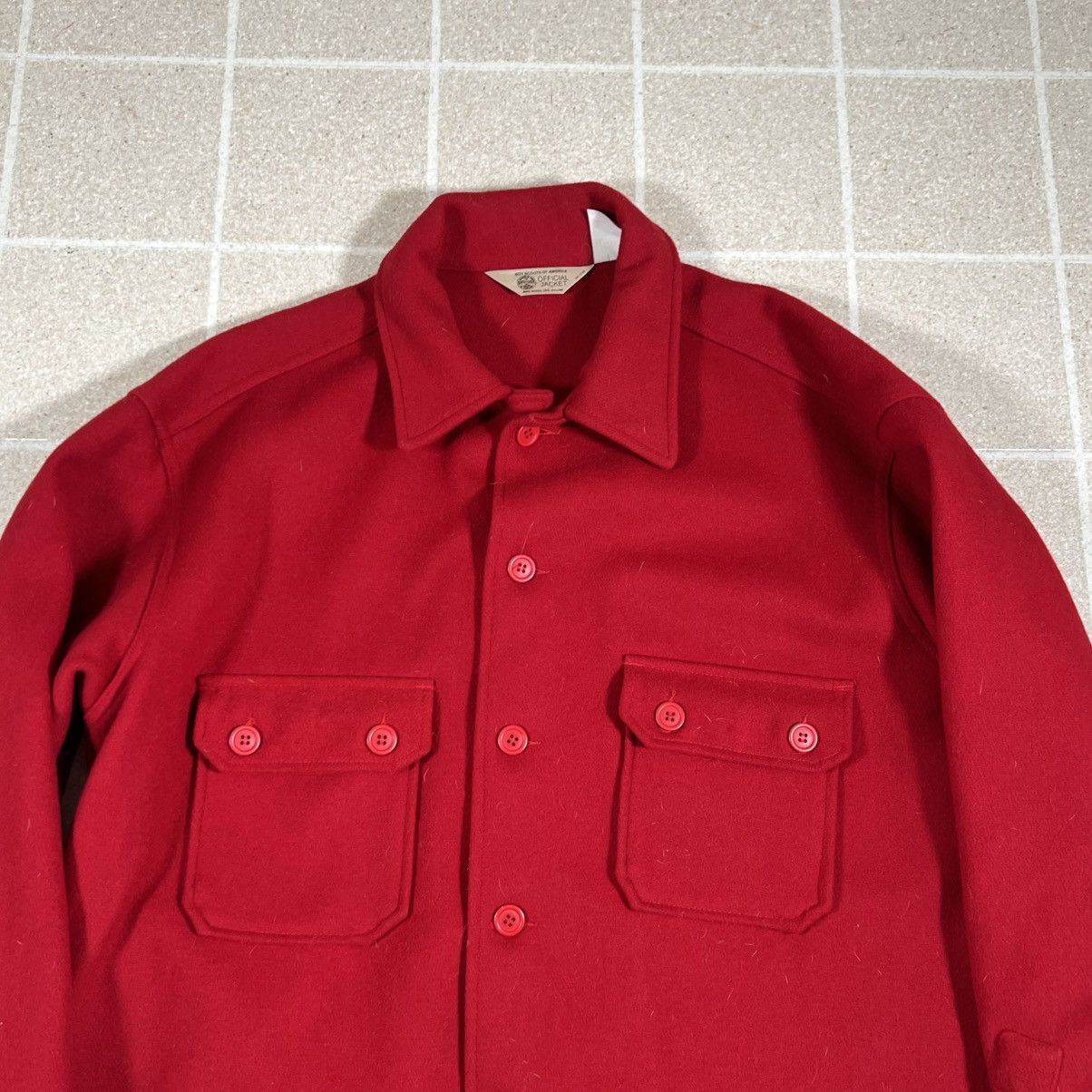 Vintage Vtg Boys Scouts America Jacket Mens L Red Official Wool Coat Size US L / EU 52-54 / 3 - 2 Thumbnail