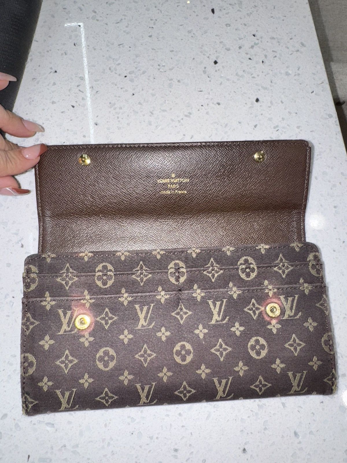 Louis Vuitton Louis Vuitton Brown Monogram Mini Lin Sarah Wallet Size ONE SIZE - 3 Thumbnail