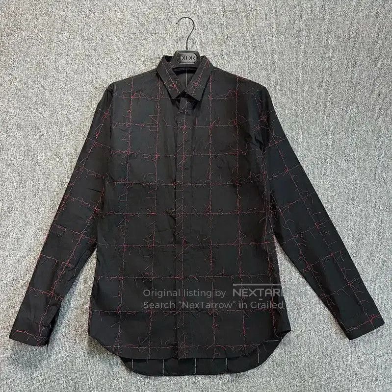 Dior Dior Black Cotton Embroidered Long Sleeve Shirt . Size US M / EU 48-50 / 2 - 1 Thumbnail