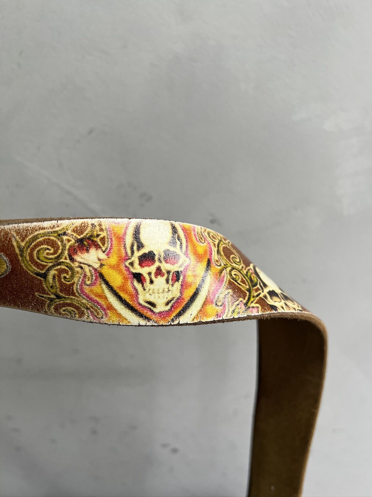 Ed Hardy Edhardy monogram japanese leather belt y2k hype Size ONE SIZE - 7 Thumbnail