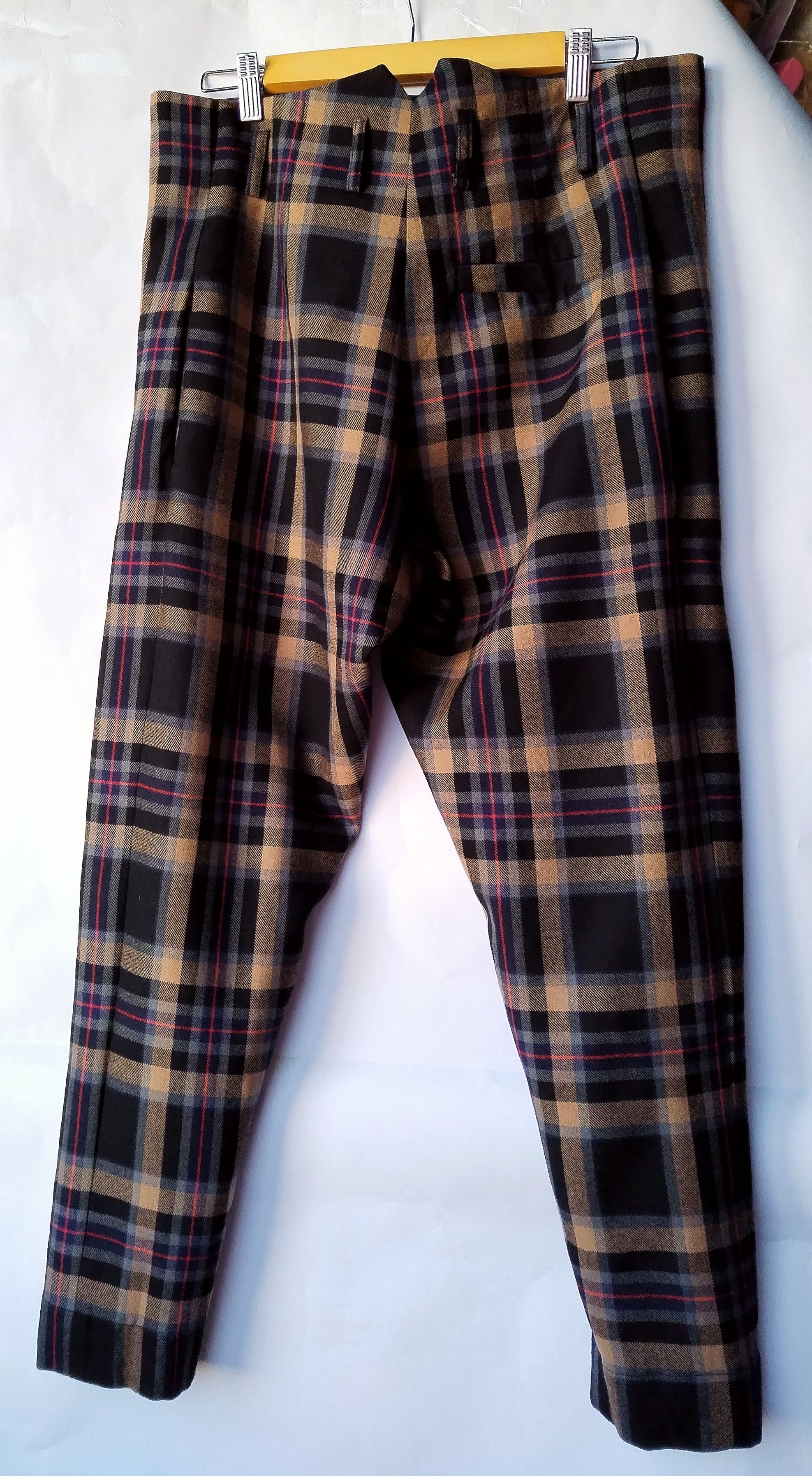 Vivienne Westwood Paper bag drop crotch tartan wool pants Size 26" / US 2 / IT 38 - 12 Thumbnail
