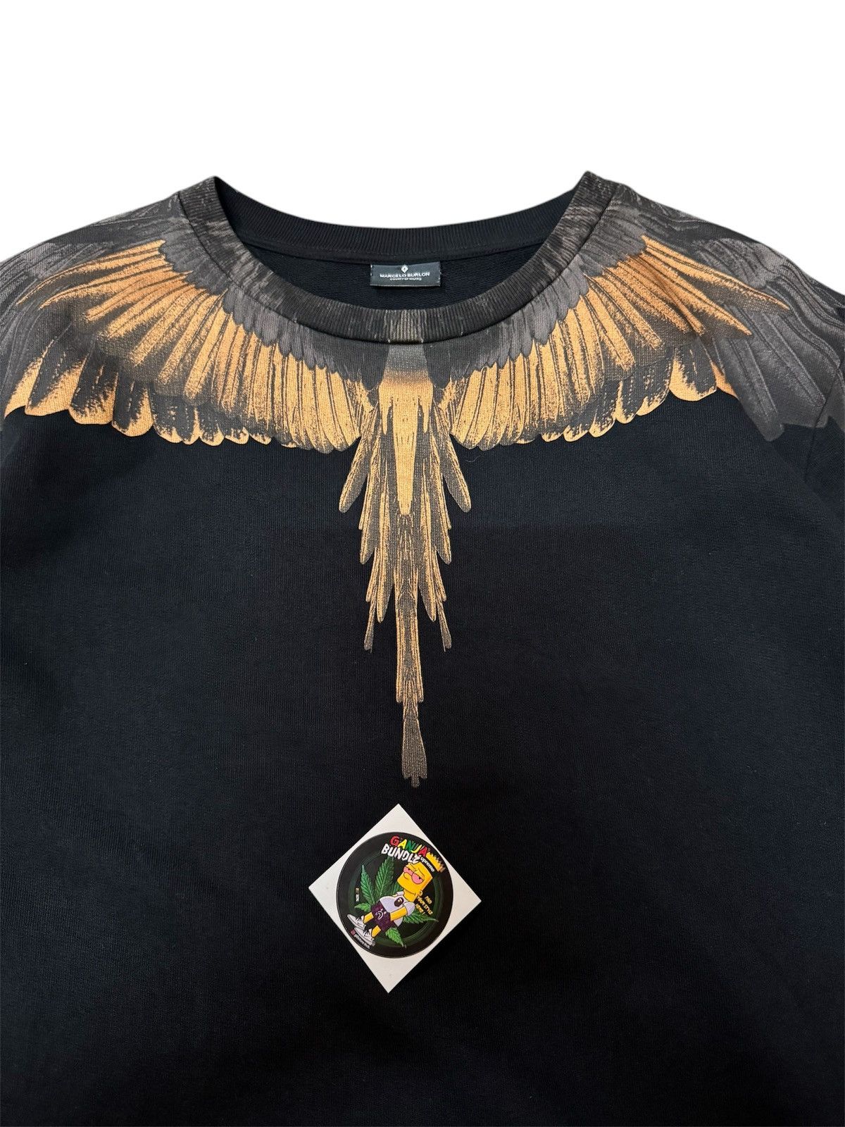 Marcelo Burlon Marcelo Burlon Country Of Milan Gold Wings Sweatshirt Size US M / EU 48-50 / 2 - 2 Thumbnail