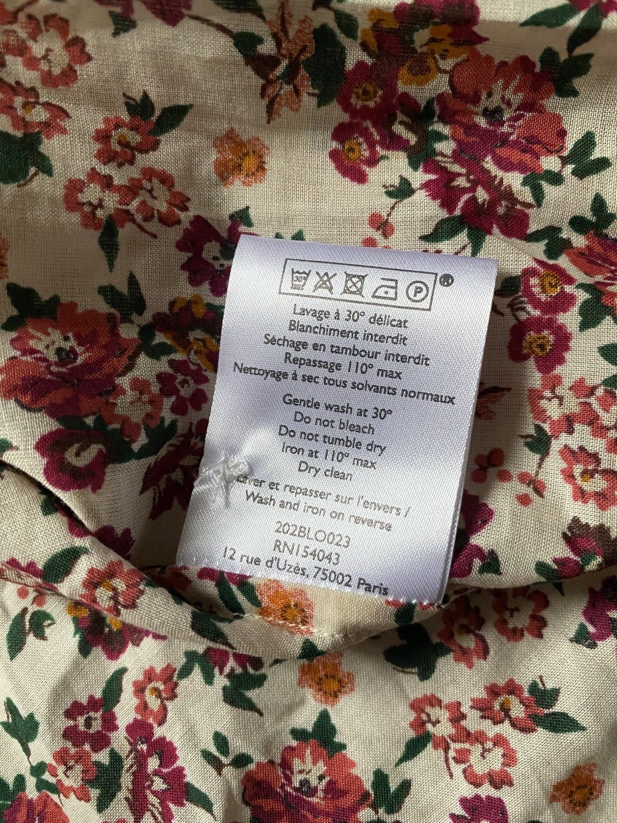 Sezane Sezane Blouse Pierro Shirt Floral Print Long Sleeve Women's Size XS / US 0-2 / IT 36-38 - 13 Thumbnail