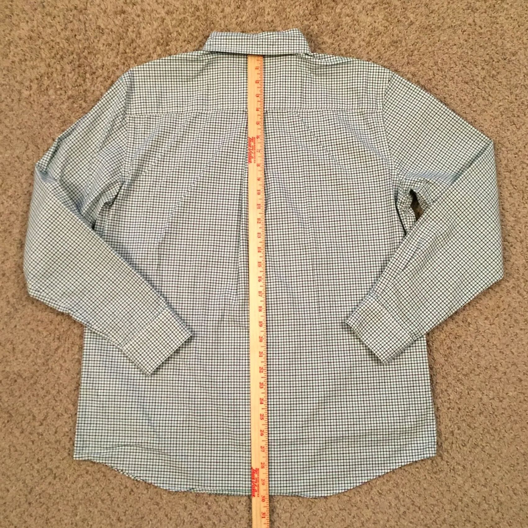 Chaps Chaps Shirt Mens Large Green Purple Check Long Sleeve Button Up Stretch Oxford Size US L / EU 52-54 / 3 - 6 Thumbnail