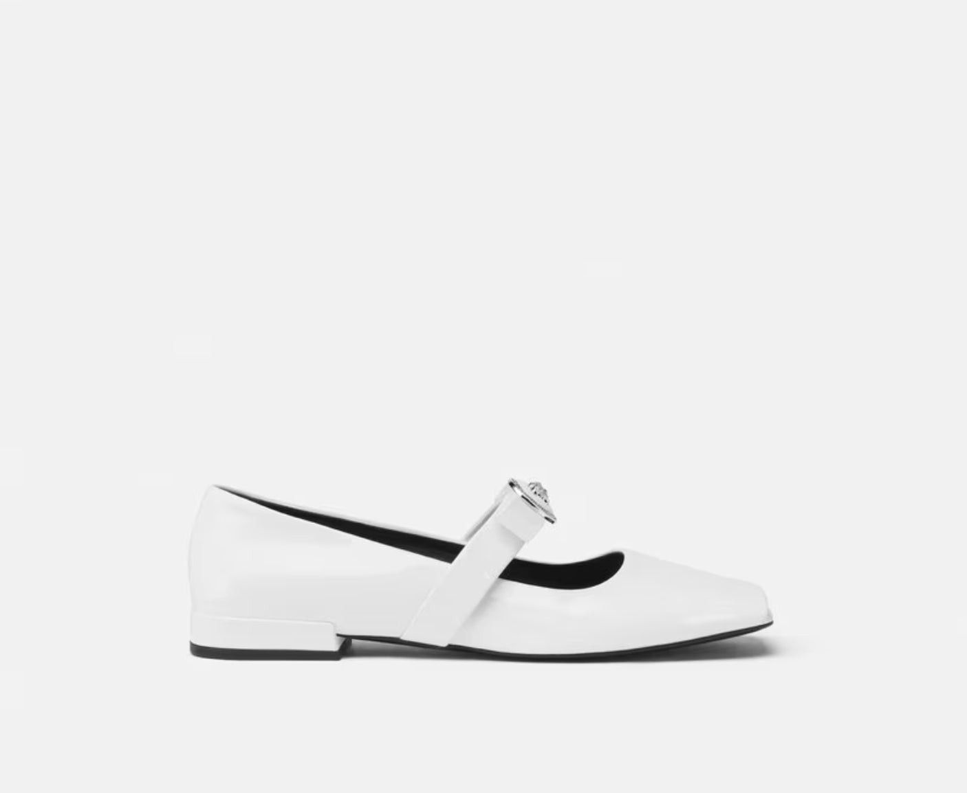 Versace Versace Gianni Ribbon Open Patent Leather Ballerina Flats SIZE 41.5 Size ONE SIZE - 1 Thumbnail