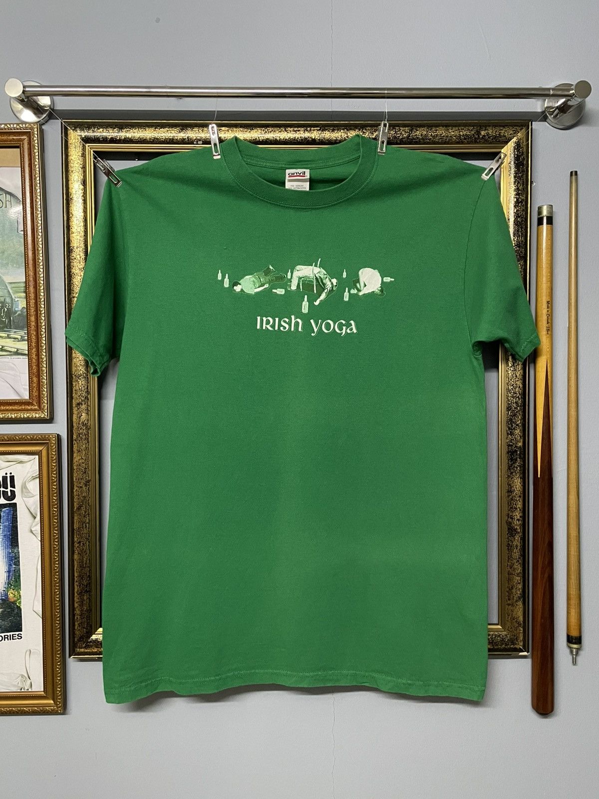 Japanese Brand Vintage 1990s How Irish Yoga Drunk Graphic Artwork Tshirt Size US L / EU 52-54 / 3 - 1 Thumbnail