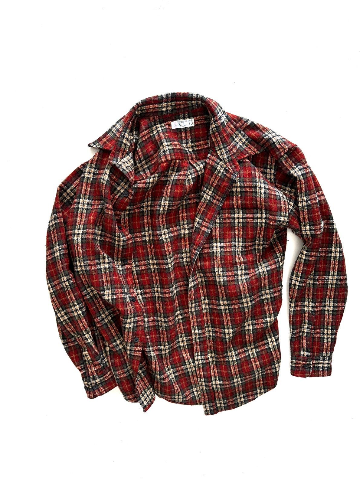Japanese Brand S.L 72 Flannel Shirt Size US XL / EU 56 / 4 - 1 Thumbnail