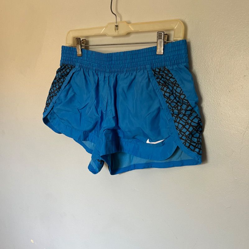 Nike Nike Women's Athletic Shorts - Blue Geometric Pattern Size 30" / US 8 / IT 44 - 1 Thumbnail