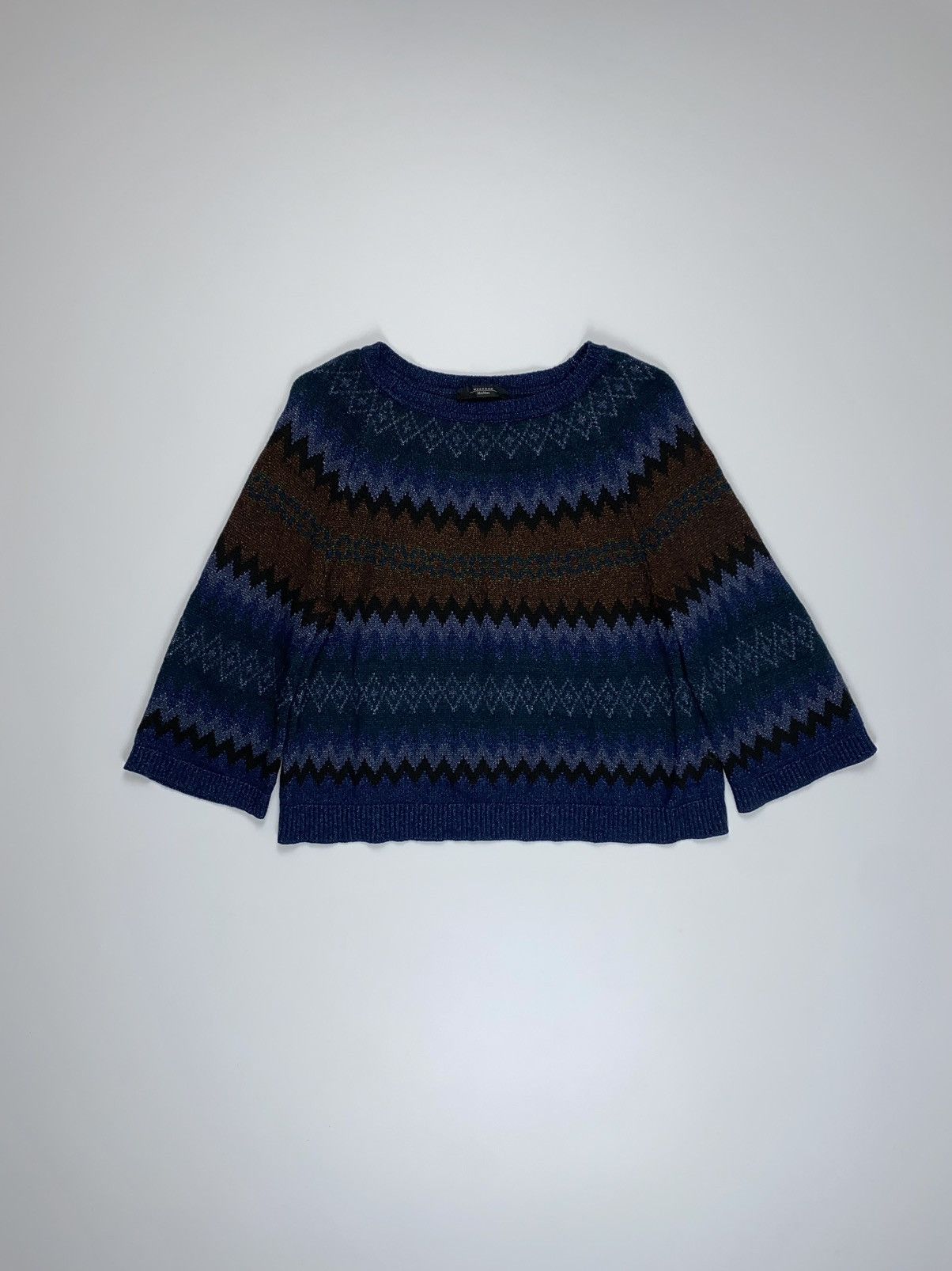 🚨 Weekend Max Mara vintage knitted wool sweater art luxury