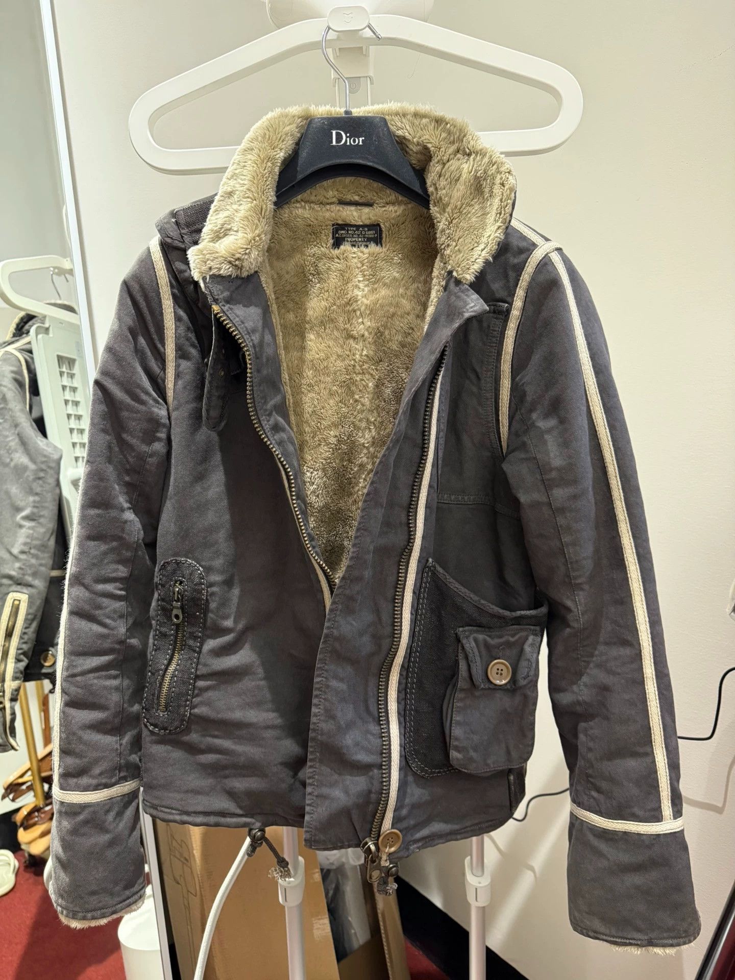 Share Spirit Homme Share spirit Vintage Gray Fleece Jacket 36 Warm Size XS / US 0-2 / IT 36-38 - 8 Thumbnail