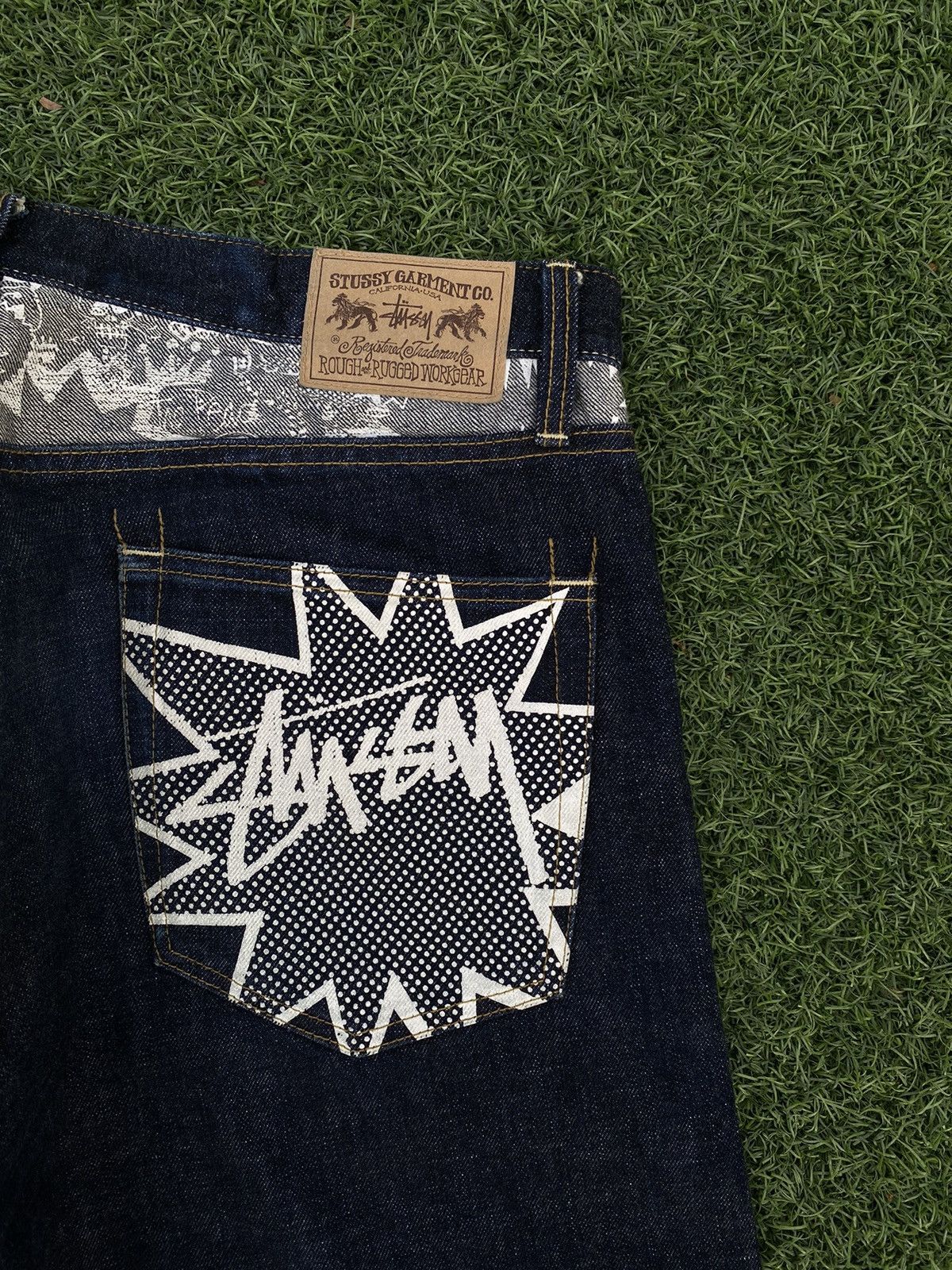 Stussy STUSSY INCREASE THE PEACE DENIM RARE 🎱 Size US 36 / EU 52 - 5 Thumbnail