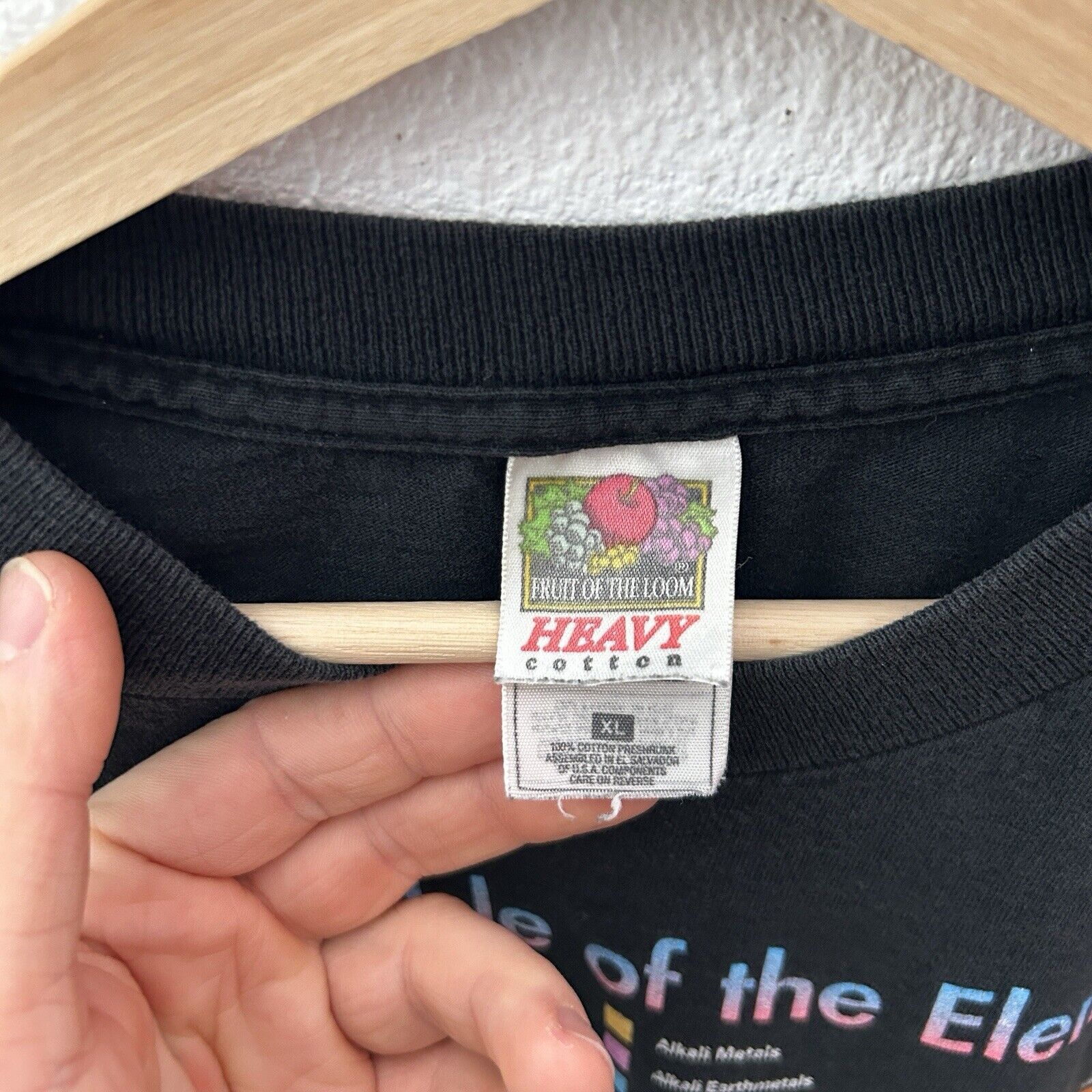 Fruit Of The Loom Vintage 1990s Periodic Table of the Elements Tee Size US XL / EU 56 / 4 - 4 Thumbnail