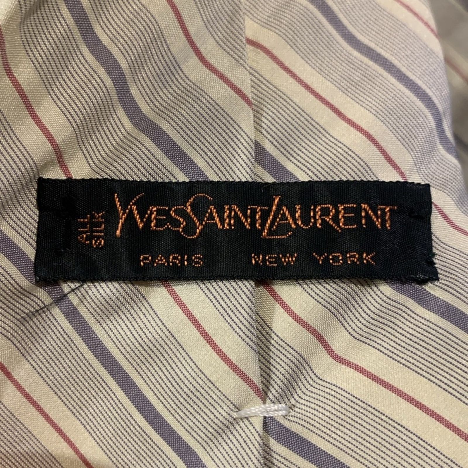 Yves Saint Laurent 80’s YSL Yves St Laurent 100% silk diagonal stripes necktie Size ONE SIZE - 5 Thumbnail