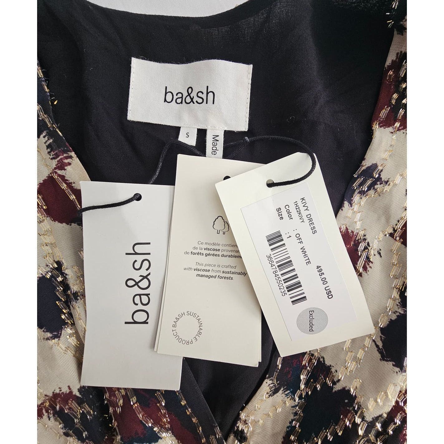 ba&sh ba&sh Kivy V-Neck Metallic Floral Mini Dress 1 4 S $495 Size S / US 4 / IT 40 - 14 Thumbnail