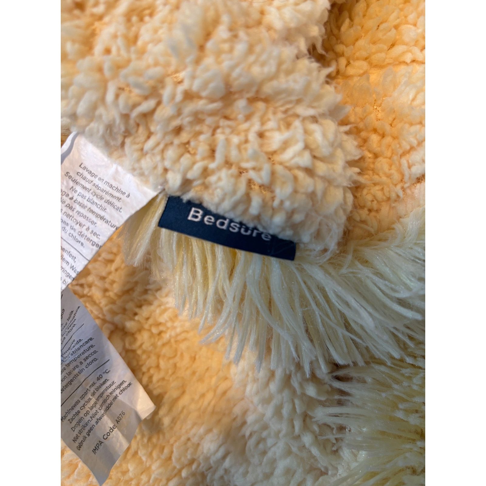 The Unbranded Brand Bedsure Yellow Fluffy Throw Blanket One Size Size ONE SIZE - 8 Thumbnail